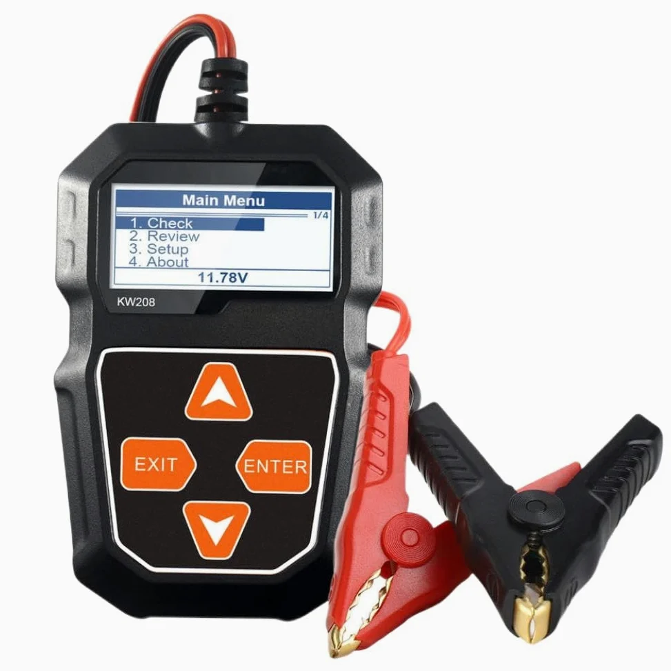 Probador de carga de coche de 12V, Analizador de alternador automotriz profesional, prueba de voltaje de forma de onda Compatible con coche, barco y motocicleta
