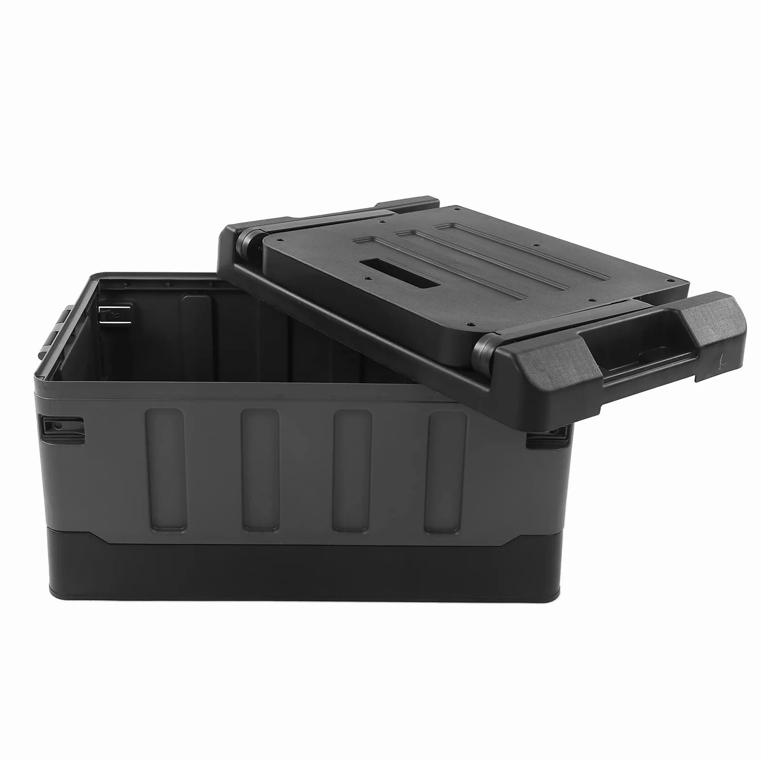 Zerodis Caja de Almacenamiento Plegable para Coche de Gran Capacidad, Organizador de Maletero Plegable ABS, 70 L, 200 Kg, Silla Portátil con Soporte de Carga para Viajes, Camping, Pesca, RV, Uso
