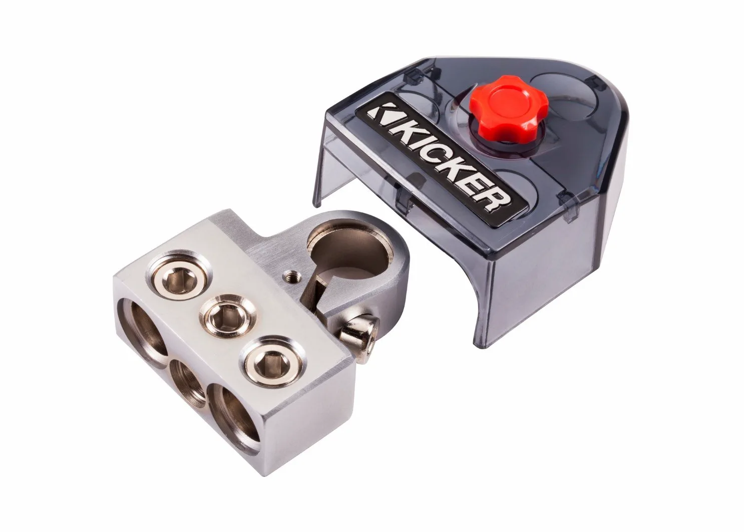 Kicker BT4 - Terminal de batería de competición Positiva/Negativa con Calibre 1/0-8 y Salida de Calibre 4-8