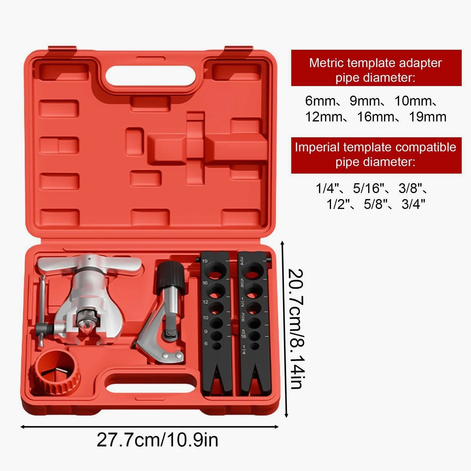 Kit Abocardador Tubería Freno Set De Reparación De Tubos Automóvil | Herramienta Abocinadora Para Frenos Automóvil Coche para Automóviles Camiones Sedanes Taller Hogar Garaje Industria y en