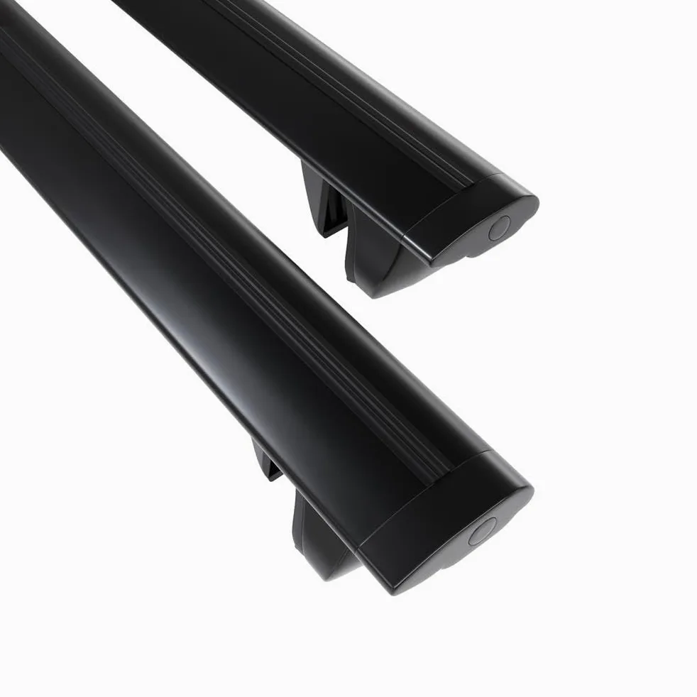 Mossa Barras de Techo ALU aptas para Dacia Lodgy 2012-2022 Negro DA | Furgoneta - railing integrado
