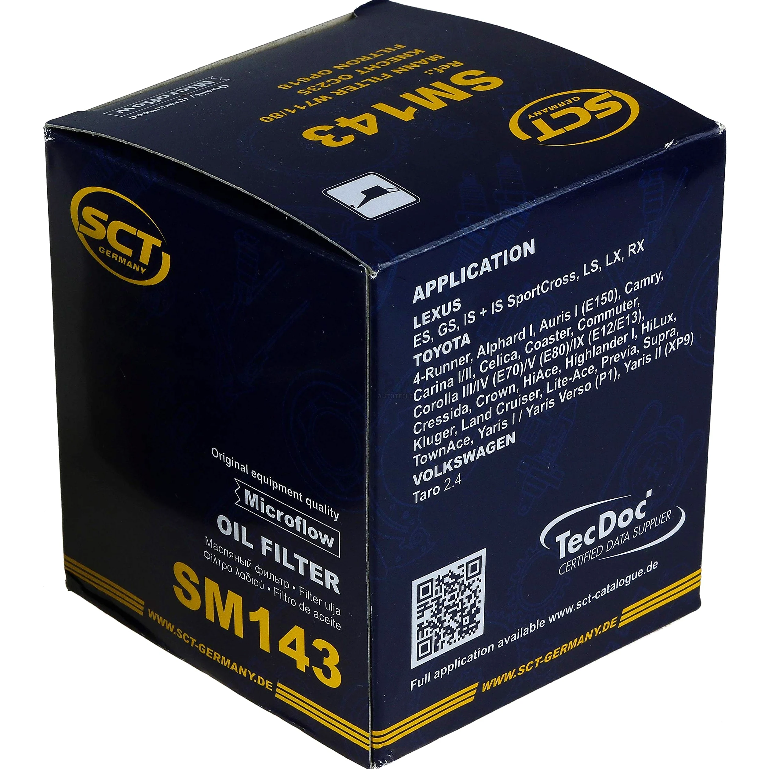 QR-Parts Set 85576131 SM 143 20 filtros de aceite coche SCT originales