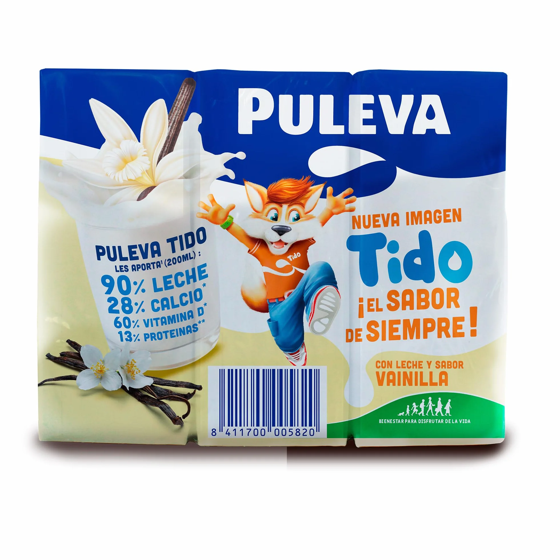 Puleva Batido de Vainilla Pack 6 x 200 ml