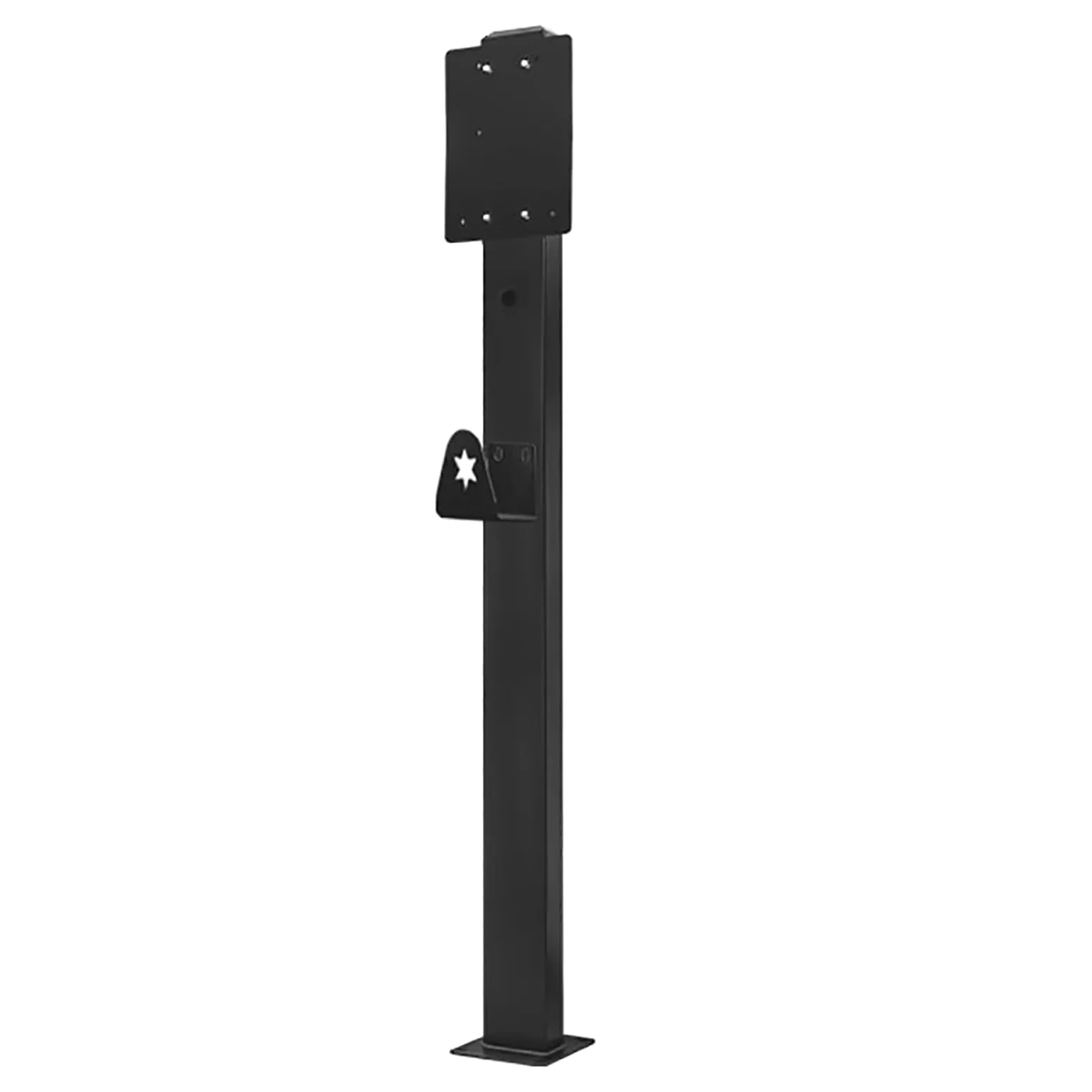 Estación de Carga para Vehículos de Nueva Energía, Columna Dedicada para Cargador Coche Eléctricos, con Gancho para Cable y Placa Posterior, Compatible con la Mayoría de Las Pilas de Carga(Black)