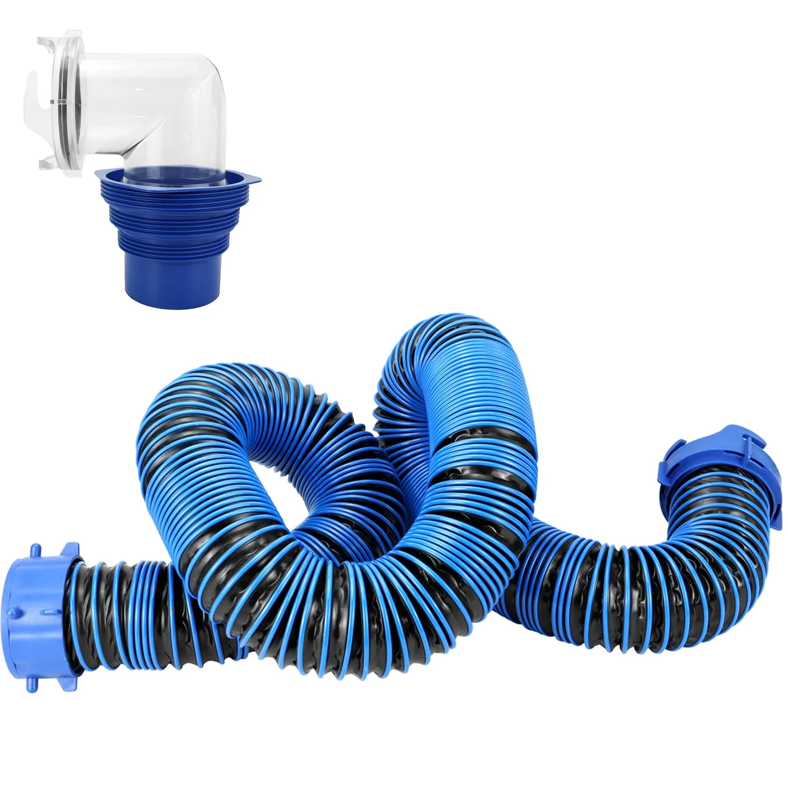 Manguera de descarga de agua gris para Campers, tubo flexible de 10 pies de, manguera de residuos reforzada para residuos de drenaje de campistas