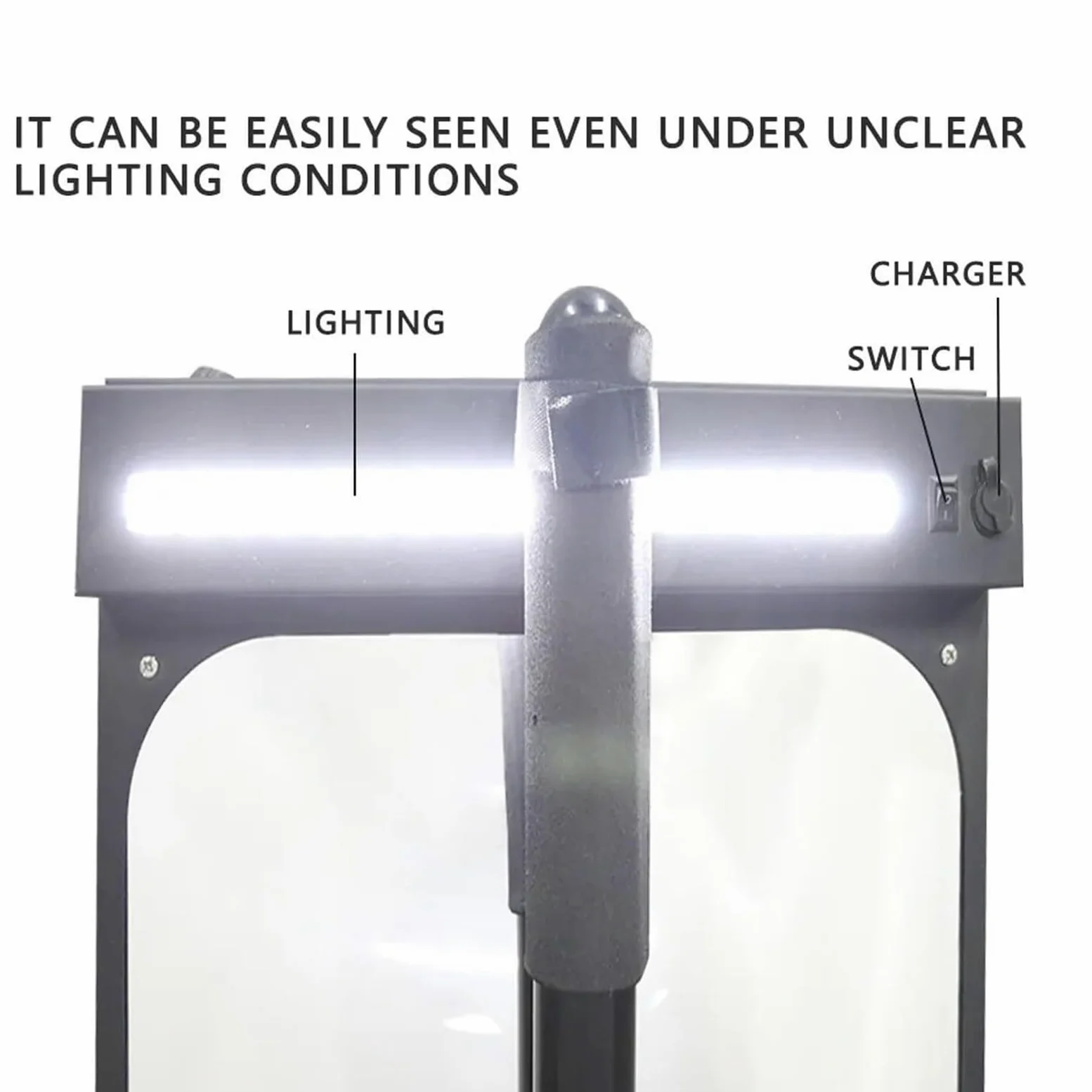 Espejo de inspección bajo vehículos, Espejo telescópico con luz LED y Rueda Universal, Varilla Extensible de 40-115 cm, batería Recargable, para talleres mecánicos