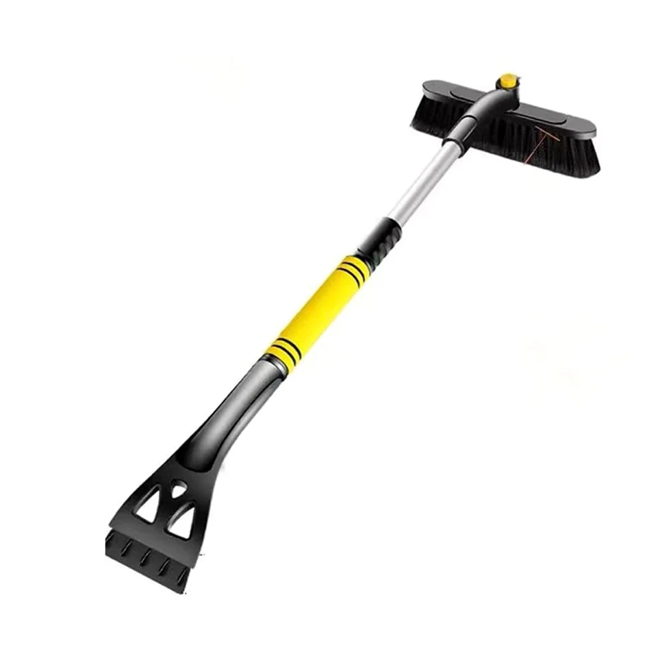 Rascador de hielo para coche con escoba, ajustable, extensible, para nieve, accesorios exteriores