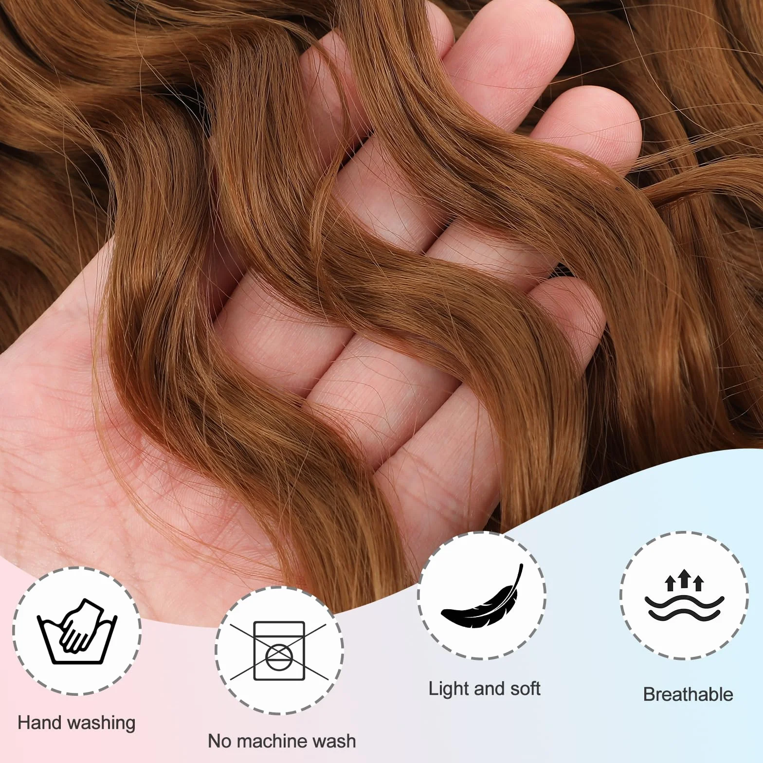 MLETULIPS Extensiones de pelo trenzado rizado, trenzas de crochet de onda profunda