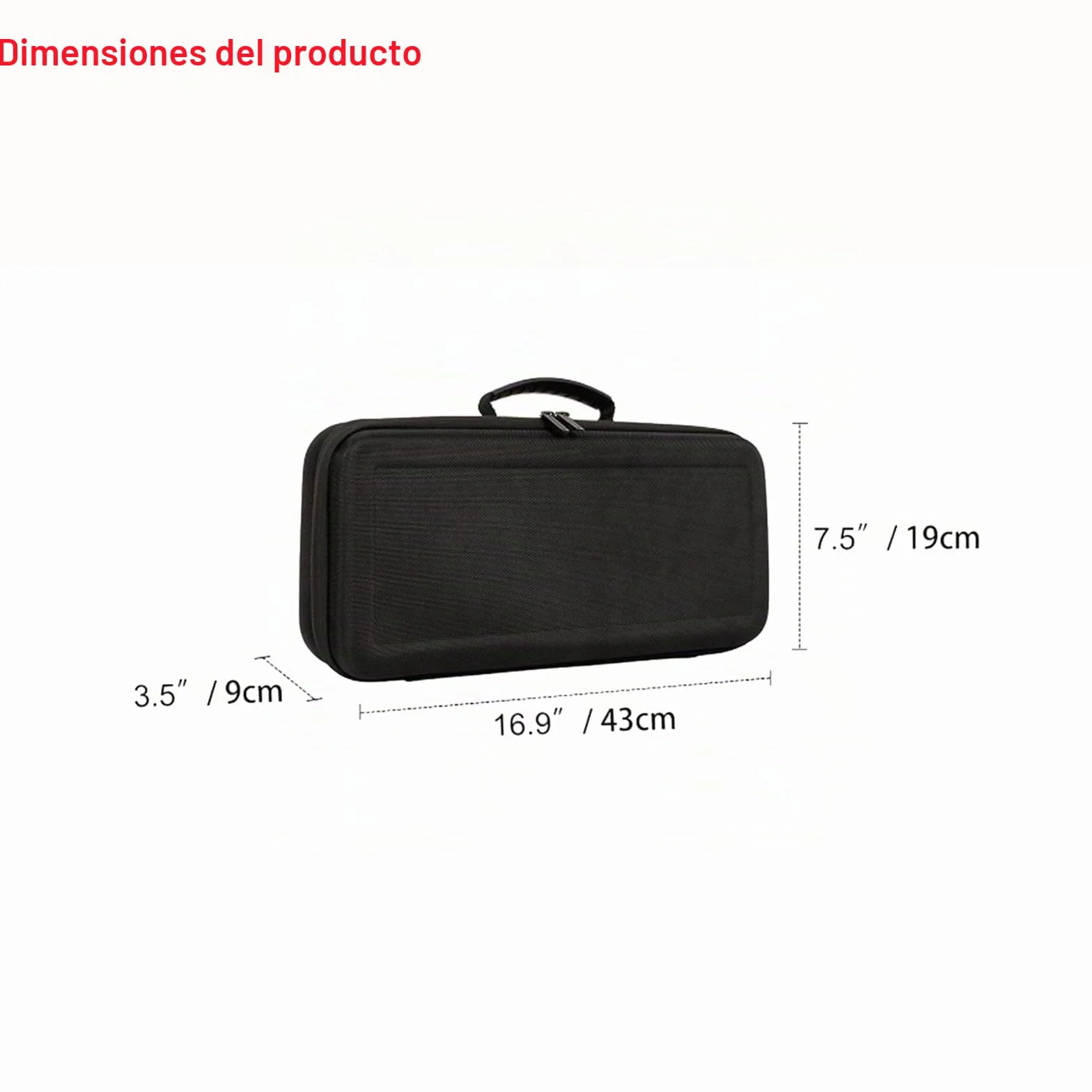 Funda rígida de viaje impermeable a prueba de golpes para Dyson Airstraight HT01, negro, M