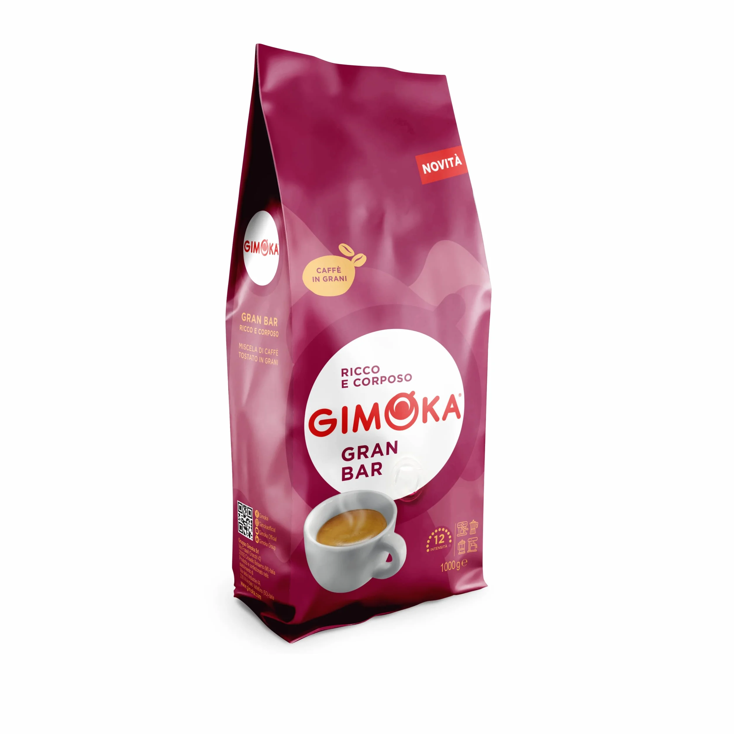 Gimoka Cafè En Grano Gran Bar Intensitad 12 1 Kg Made In Italy