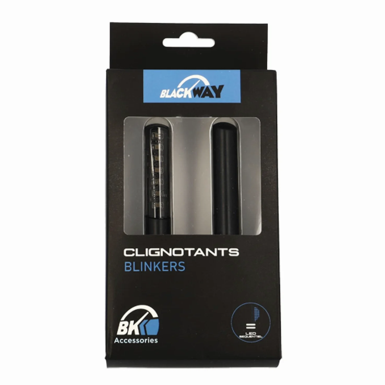 CLIGNOTANT BLACKWAY Supernova + LED SEQUENTE NEGRO (PR) - Homologue CE
