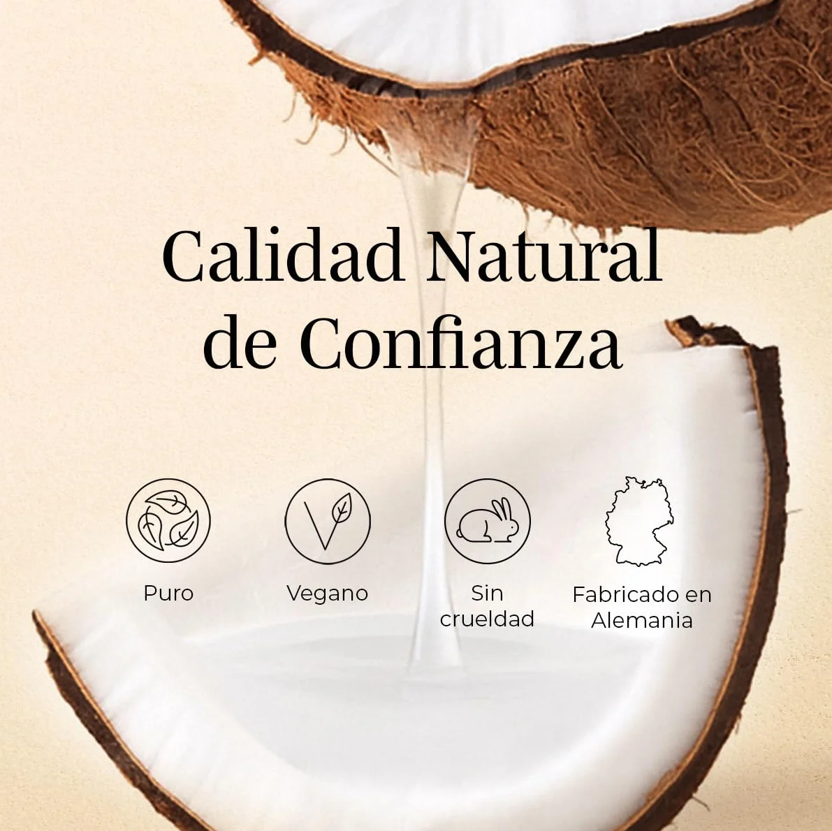 GoNaturals Aceite de Coco Fraccionado 250ml 100% Puro Hidrata Piel Cabello Uñas Desmaquillante Natural