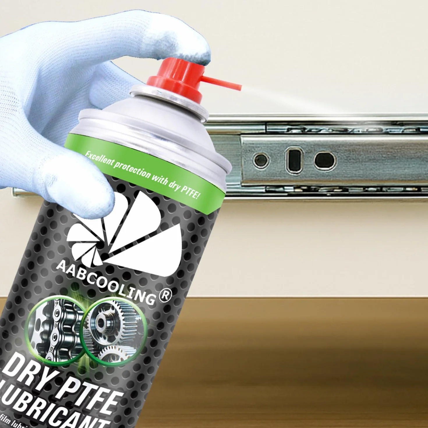 AABCOOLING Dry PTFE Lubricant 400 ml spray PTFE teflón lubricante seco para bicicleta motocicleta maquinaria agrícola transmisión rodamientos engranajes rendimiento protección anti desgaste
