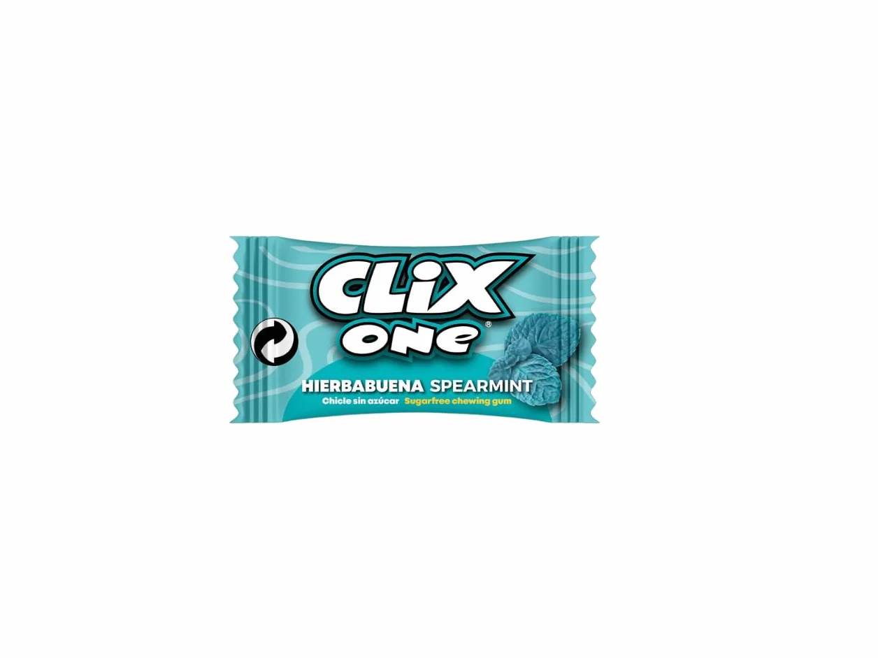 Chicle sin azúcar iChuches Clix 150 Hierbabuena sin gluten sin lactosa