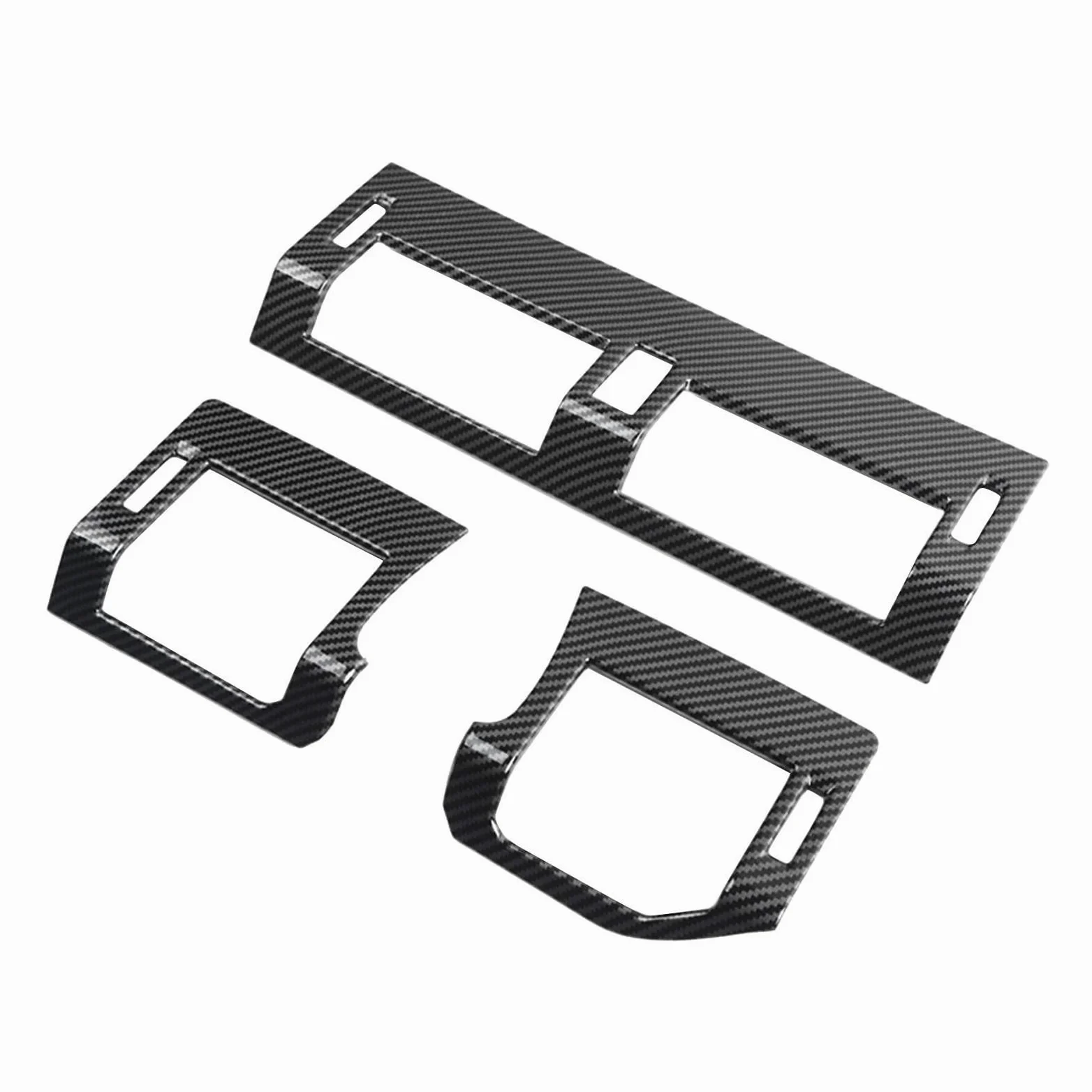 Molduras Interiores Para Land Para Rover Para Defender 110 2020 2021 2022 2023 Embellecedor Cubierta Aire Acondicionado Lateral Accesorios Volante Izquierda Consola Trasera Cubierta(Carbon Fiber look)