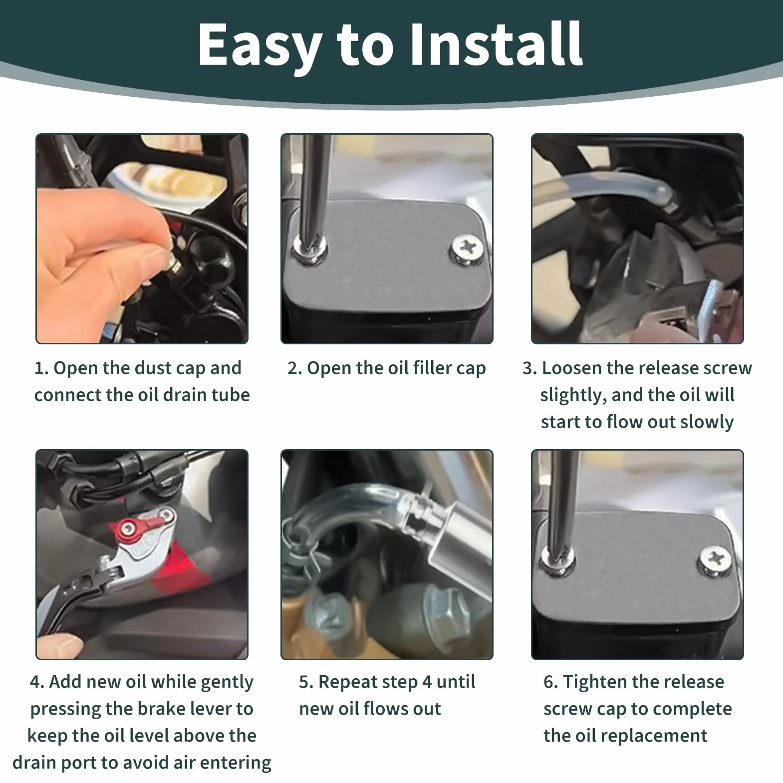 Kit de Herramientas de Purgador Frenos Coche Hidráulicos con Manguera de Goma y Valvula Unidireccional Antirretorno Frenos, Conector para Sistema Freno Embrague, Compatible con Motocicletas, Coches