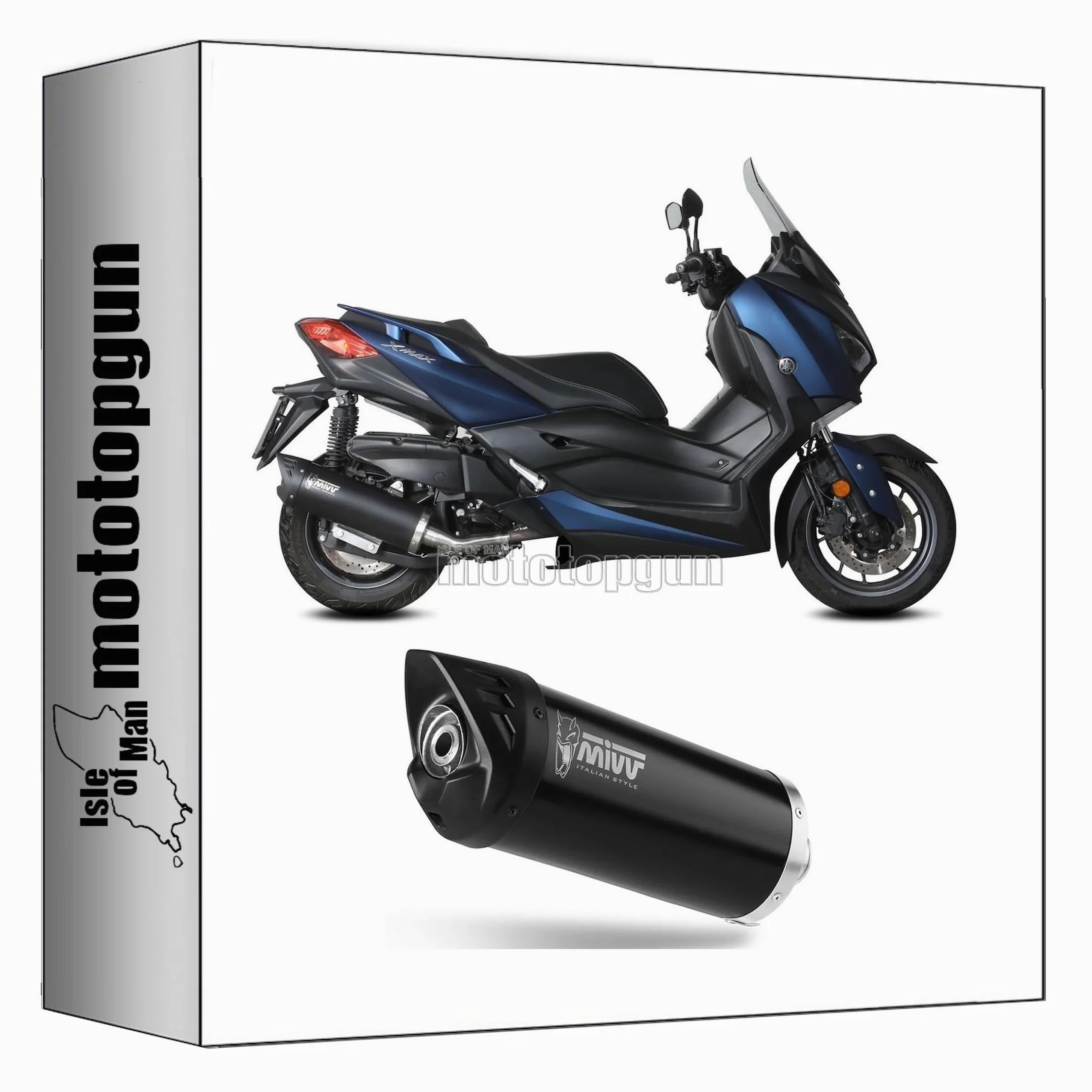 mivv tubo de escape homologado catalizado mover acero negro compatible con yamaha xmax x-max 400 2017 2018 2019 2020 mototopgun