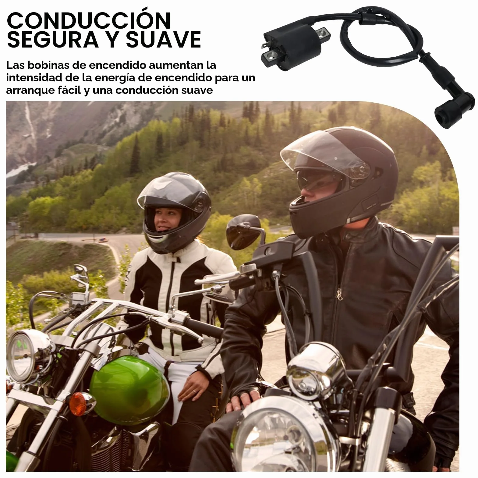 Bobina de Encendido Modificada para Mejorar la Potencia para Motocicleta, Scooter y ATV 125CC-250CC Ciclomotor Go-kart