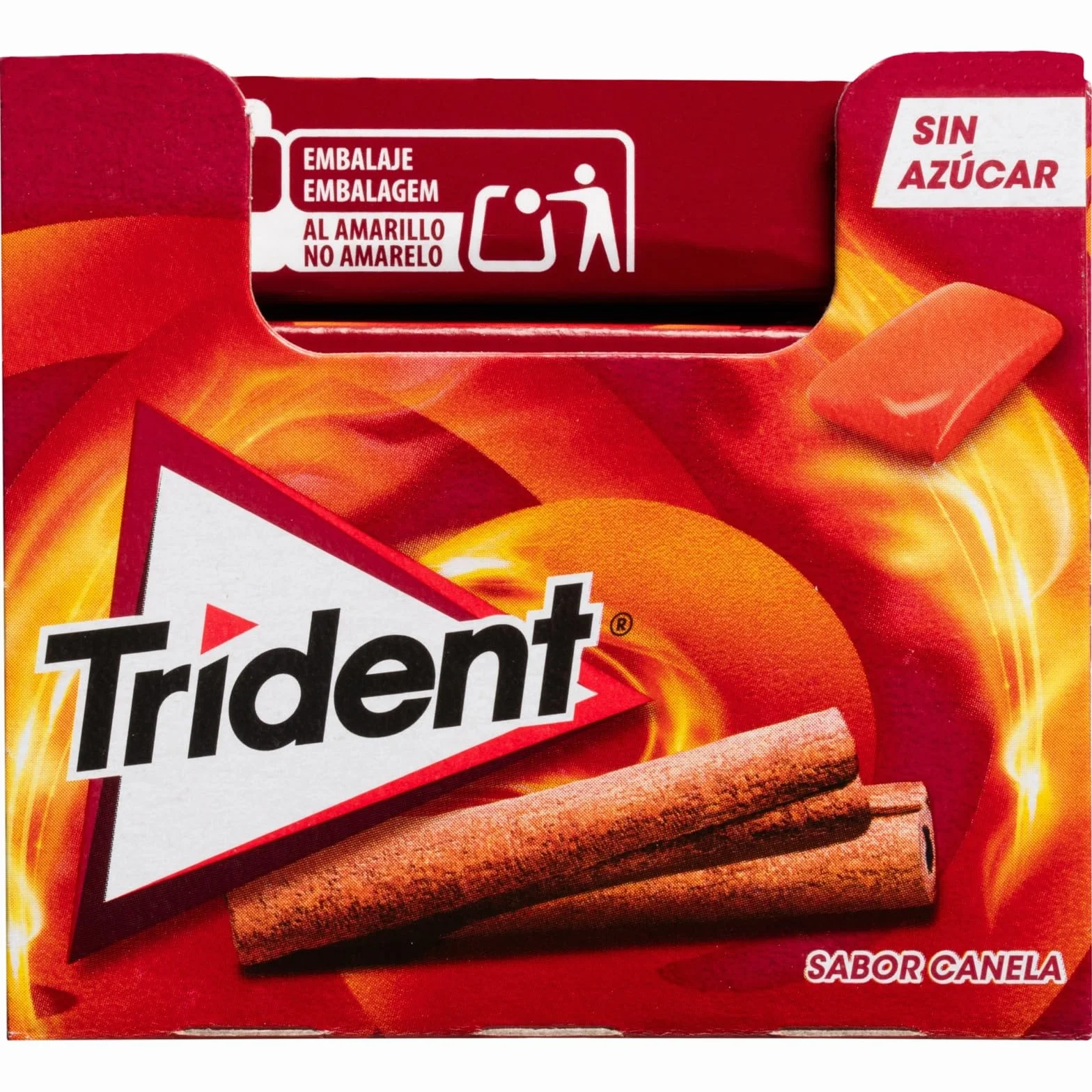 iChuches Trident Chicle Sin Azúcar Sabor Canela Pack 24 Unidades Larga Duración Sin Calorías