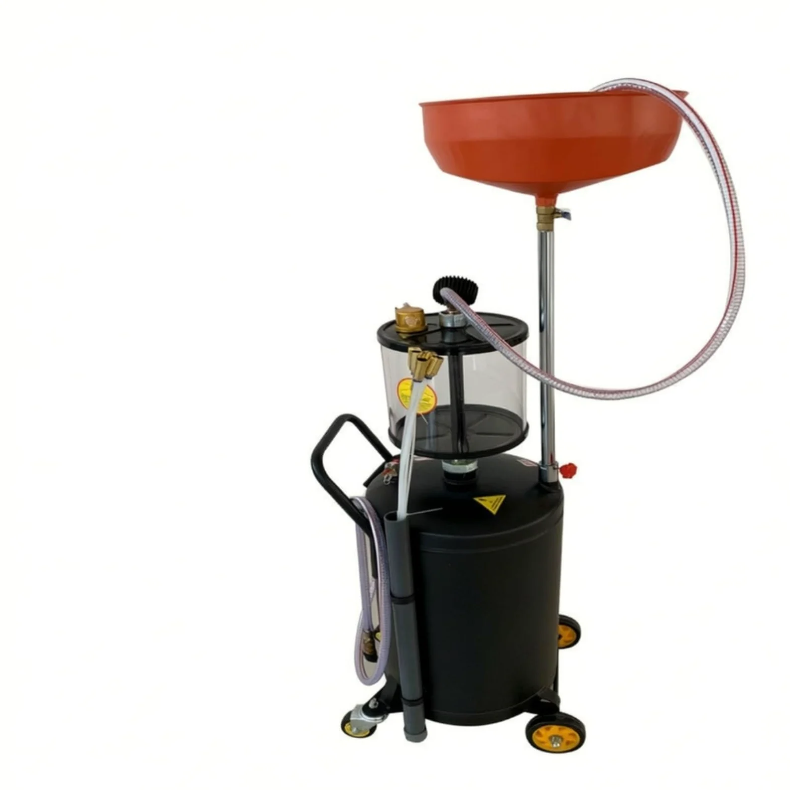 MagiDeal Extractor de Aceite Automotriz para Servicio y Succione Tanque de Gran Capacidad Visor de Control Desplazamiento Ágil Adecuado para y Mantenimiento