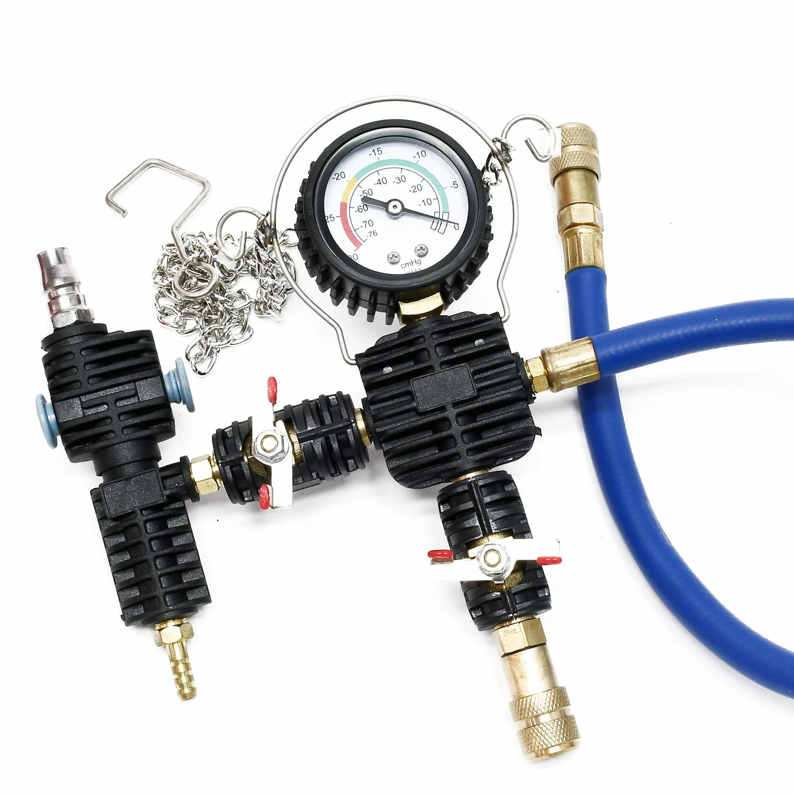 WilTec Comprobación Sistema refrigeración y presión Set 27 Piezas Empujador radiador Mantenimiento Mecánica