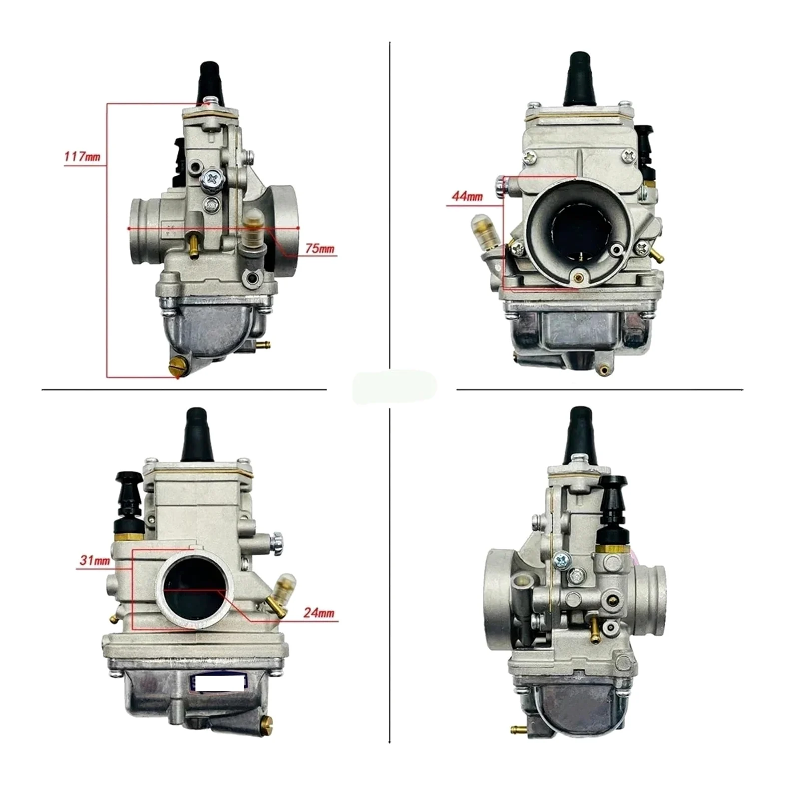 carburador de desbrozadora de gasolina Atv 2 tiempos tm24 24mm 11,7 44mm carburador suministro de combustible tanque gasolina para carreras motos