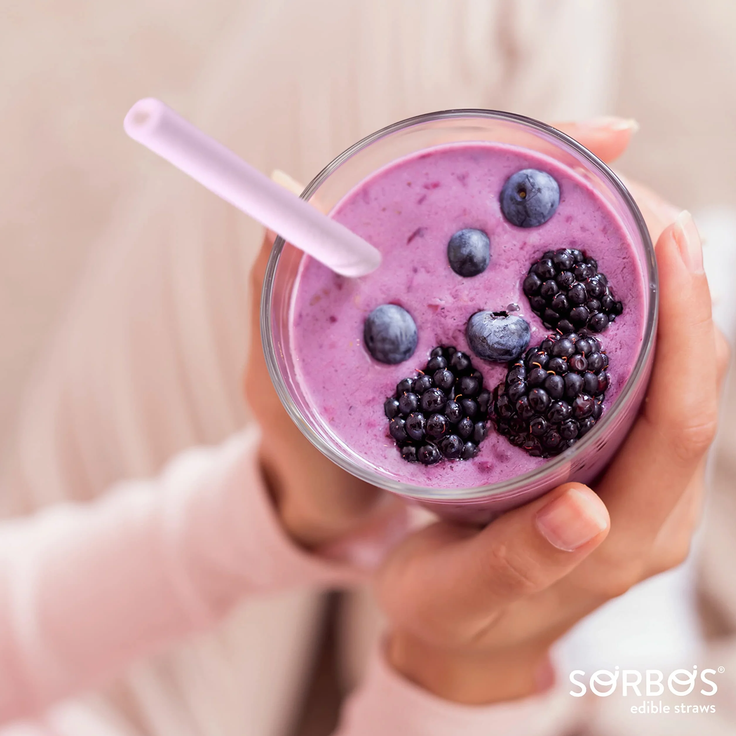 Pajitas comestibles sabor fresa 19 cm biodegradables sin gluten paquete 200