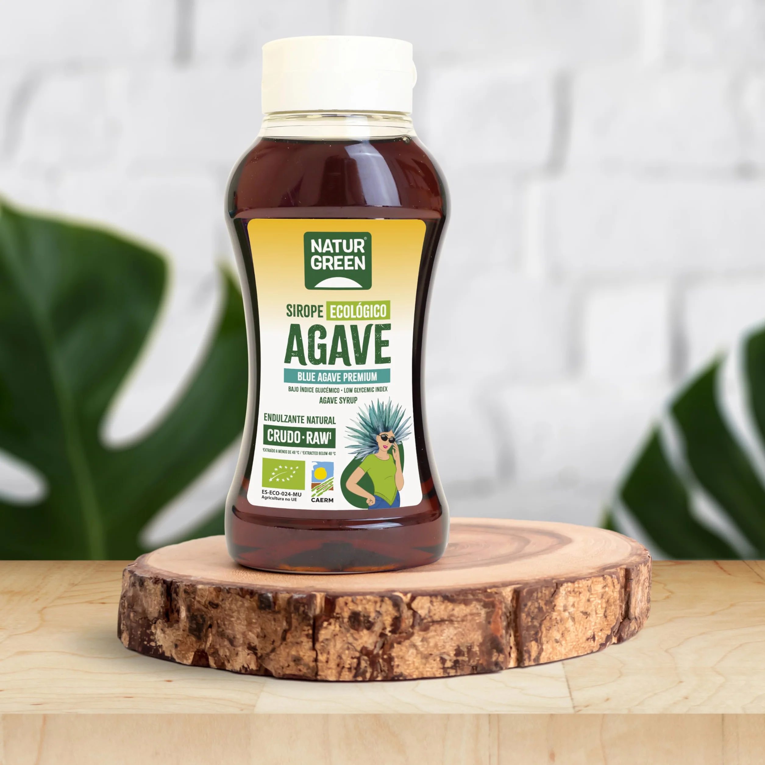 Sirope Agave crudo Ecológico Bio, Endulzante Natural, Pack 7 Unidades 500ml/690g