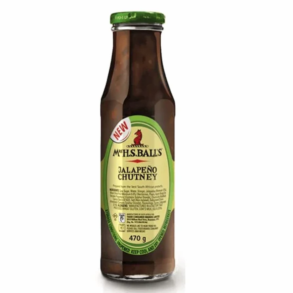 Mrs H.S.Ball's Chutney Jalapeno 470g 16 oz