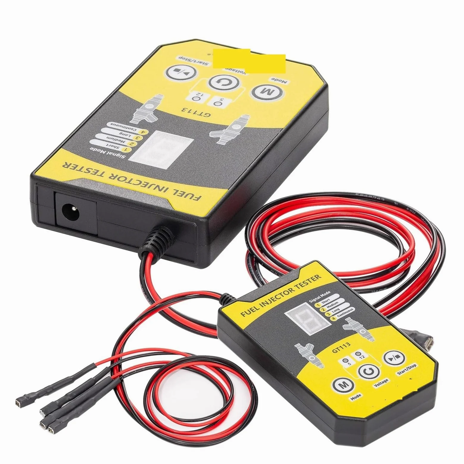 Probador de inyectores, GT113 - Limpiador y comprobador de inyectores de Combustible Universal con 6 tamaños de adaptadores y 8 Modos de Pulso for Coches y Motocicletas.