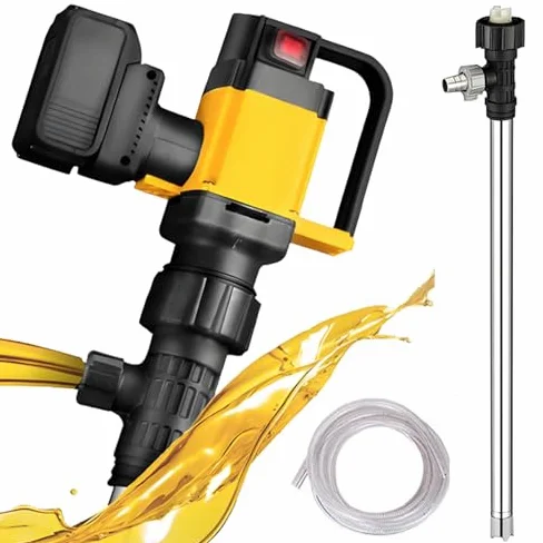 Bomba eléctrica portátil para bidones: caudal y elevación Ajustables para una Transferencia eficiente de diésel, Queroseno y Productos químicos (SS).