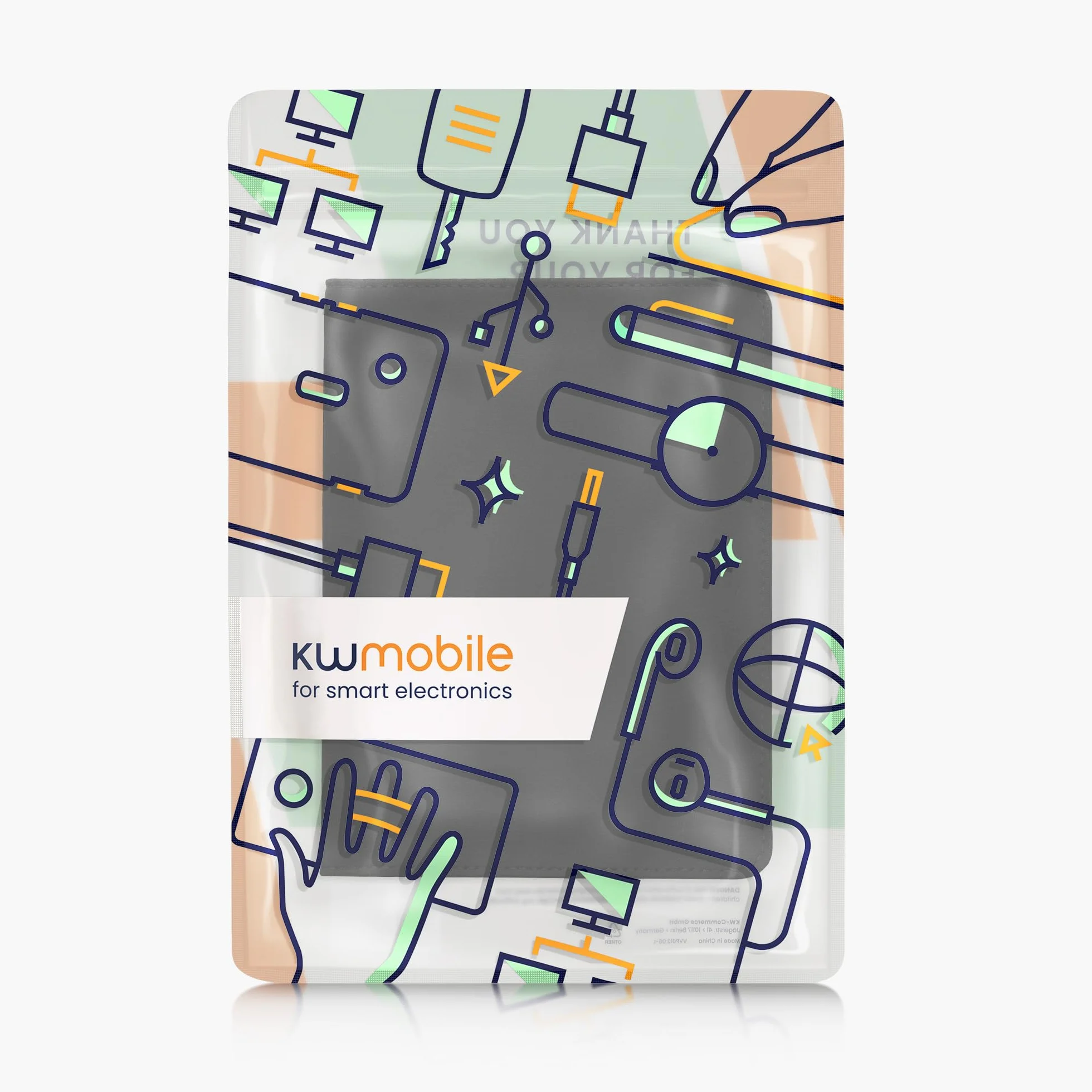 kwmobile Funda para permiso de circulación italiano - Estuche de neopreno para carné de conducir Italia 105 x 148 mm negro