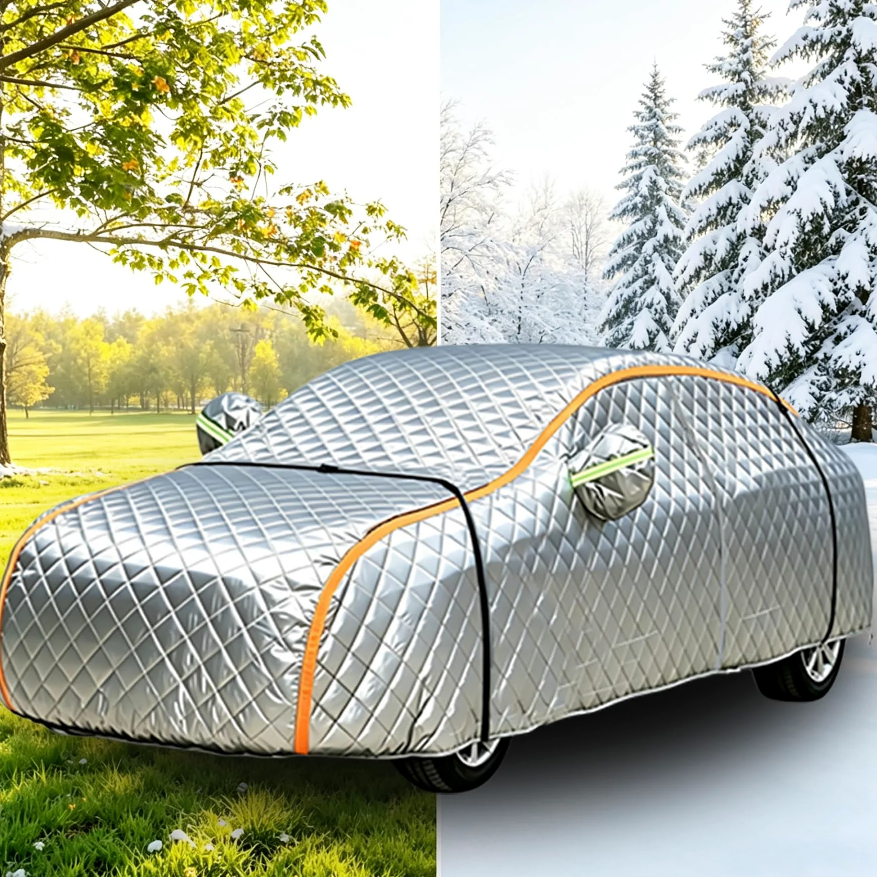 Funda Acolchada para Coche a Prueba de Granizo para Suzuki S-Cross,Funda de Coche Mejorada a Prueba de Granizo Gruesa Impermeable contra Nieve y Rayos UV,para Exterior,Todas Las Estaciones