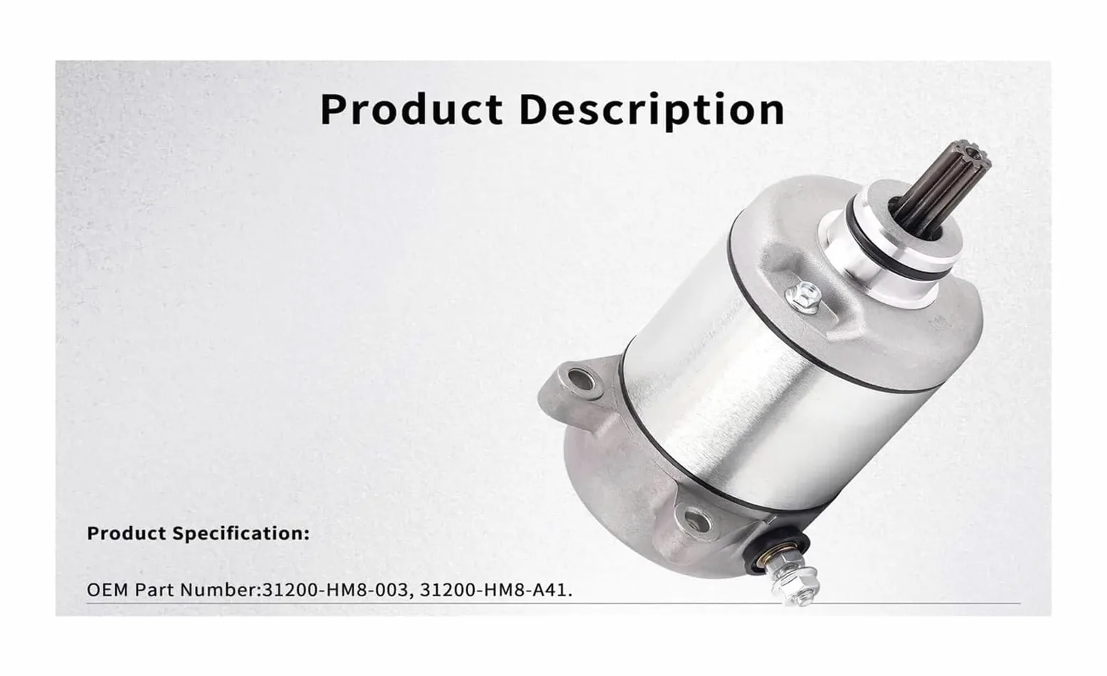 Motor Arranque Motocicleta para TRX250 para TRX250X para Recon para Sportrax para Motor De Arranque FourTrax 31200-HM8-003 31200-HM8-A41 Arrancador De Motocicleta