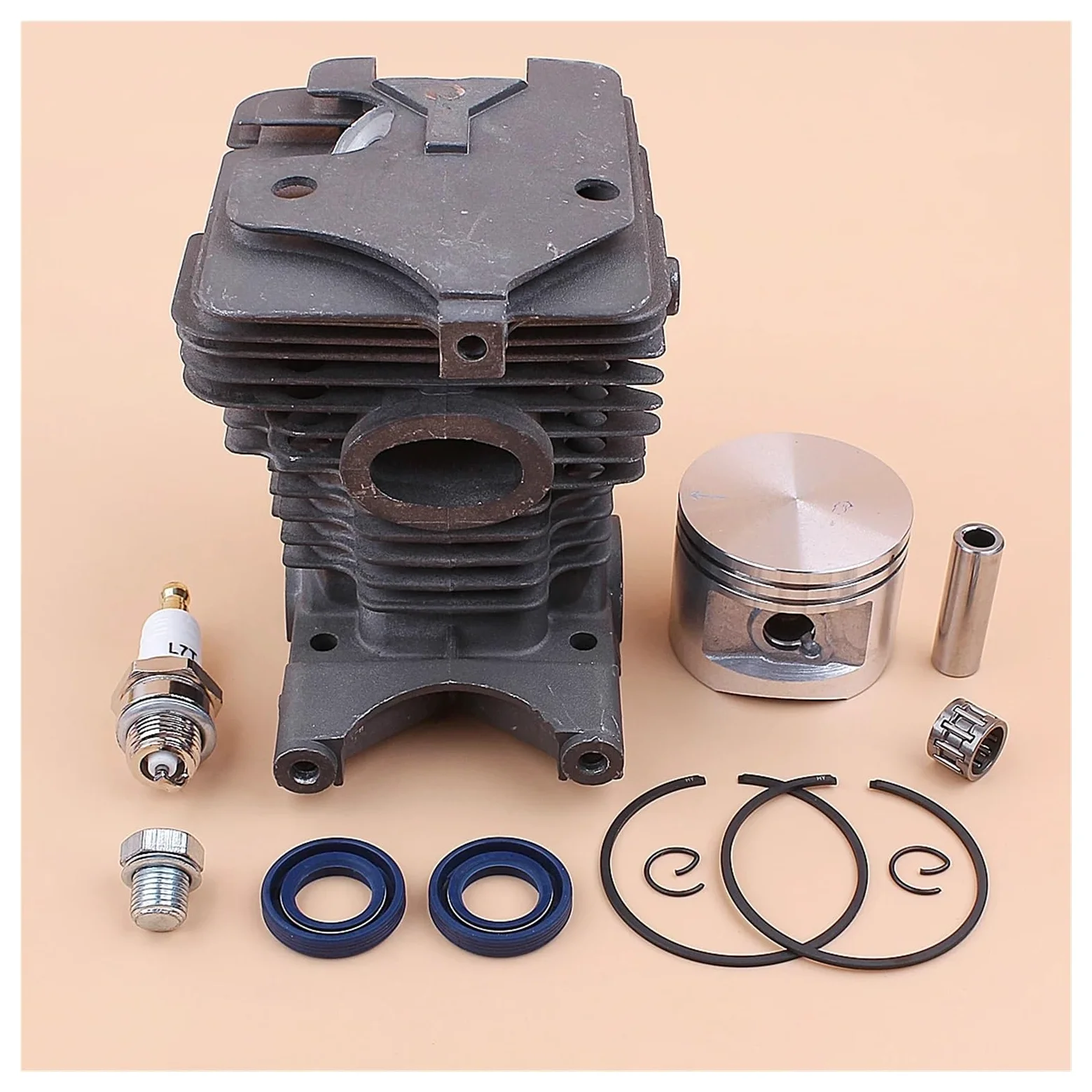 Kit de pistón de Cilindro de 46mm for s-ihl MS270 MS280 MS 270 280, tapón de válvula de descompresión, Sello de Aceite, Pieza de Motosierra