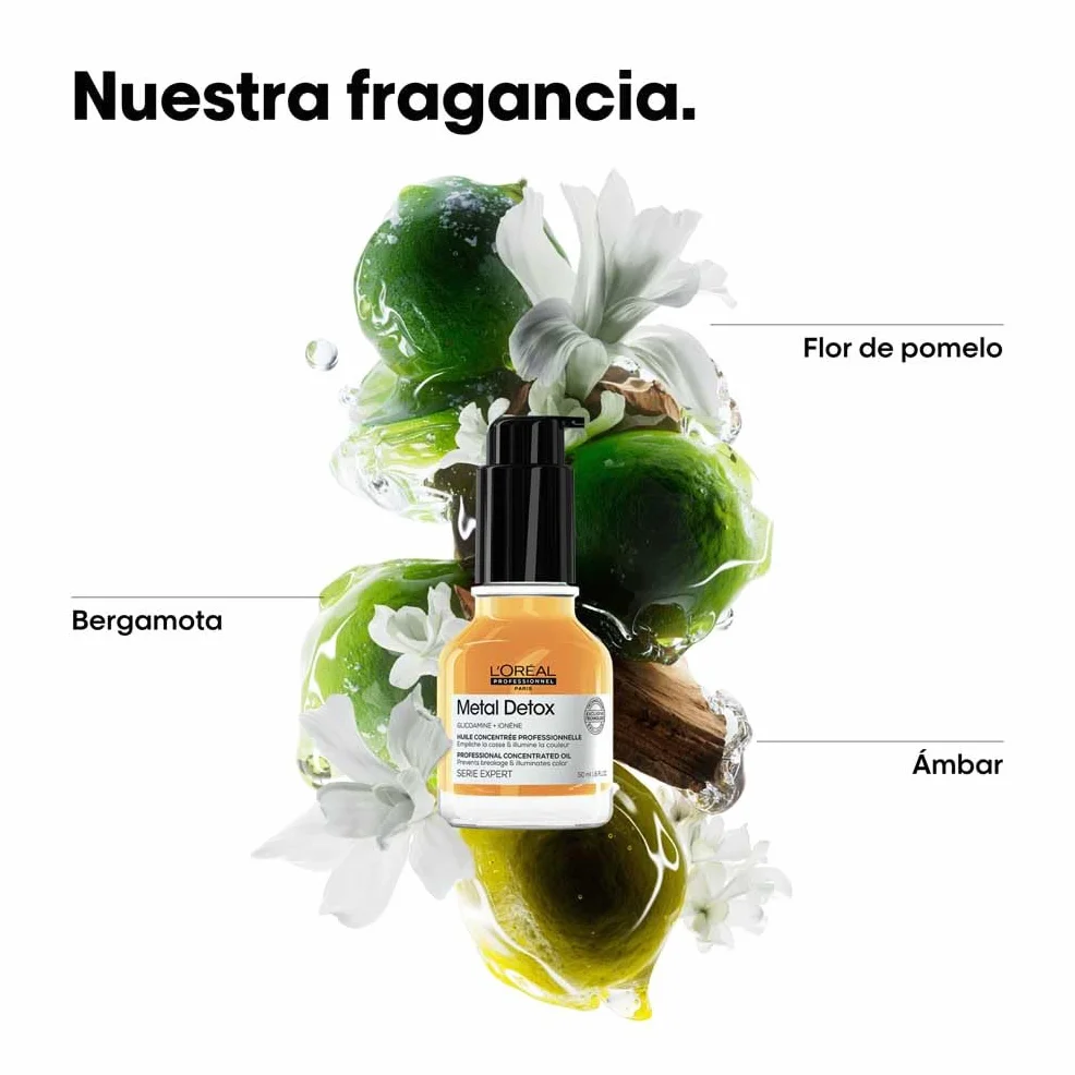 L'Oréal Professionnel Metal Detox Aceite Concentrado Protector Térmico Anti-Rotura 50 ml