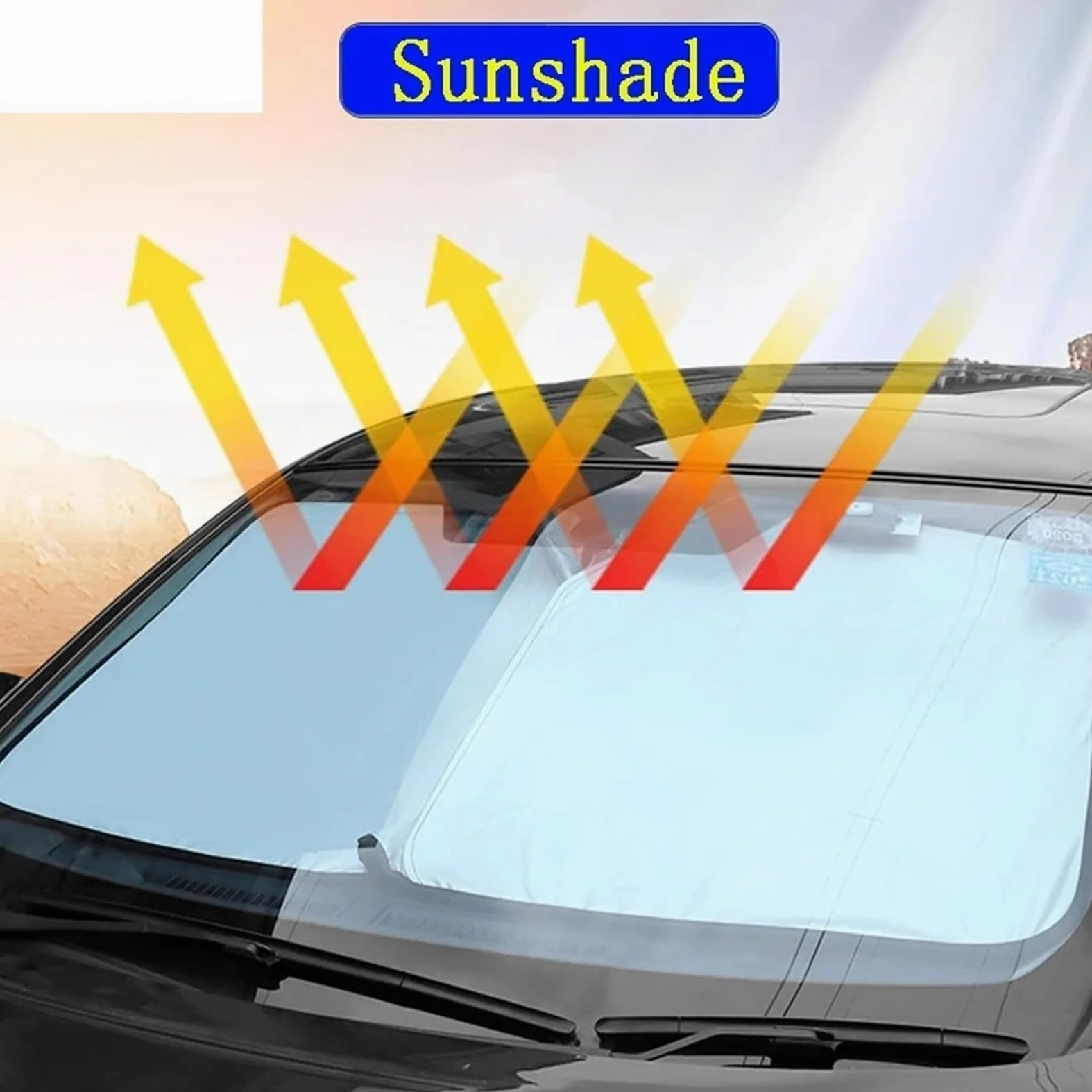 Parasoles Coche para Toyota para CHR 2016-2023, Parasol para Parabrisas Nano-Insulat, De Ventana Frontal, Visera, Accesorios Interiores Coche