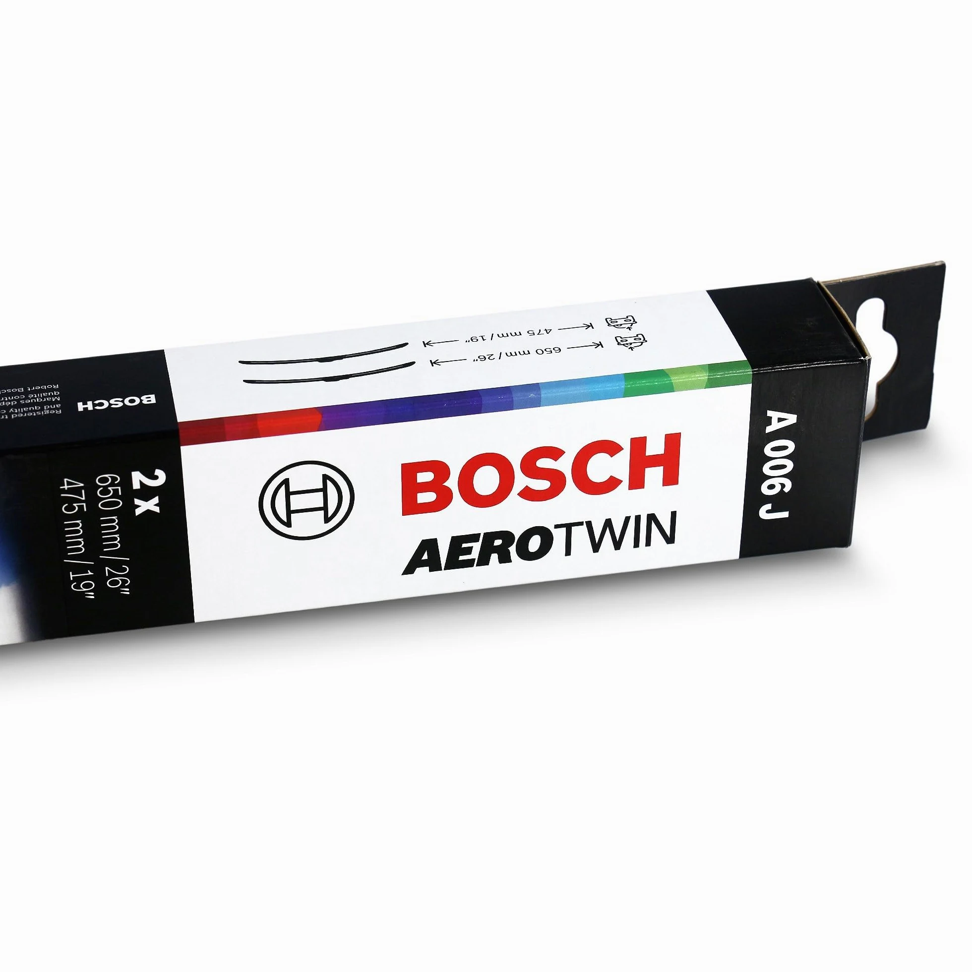 Bosch A006J - escobilla limpiaparabrisas Aerotwin - Longitud: 650/475 mm - 1 juego para el parabrisas (frontal)