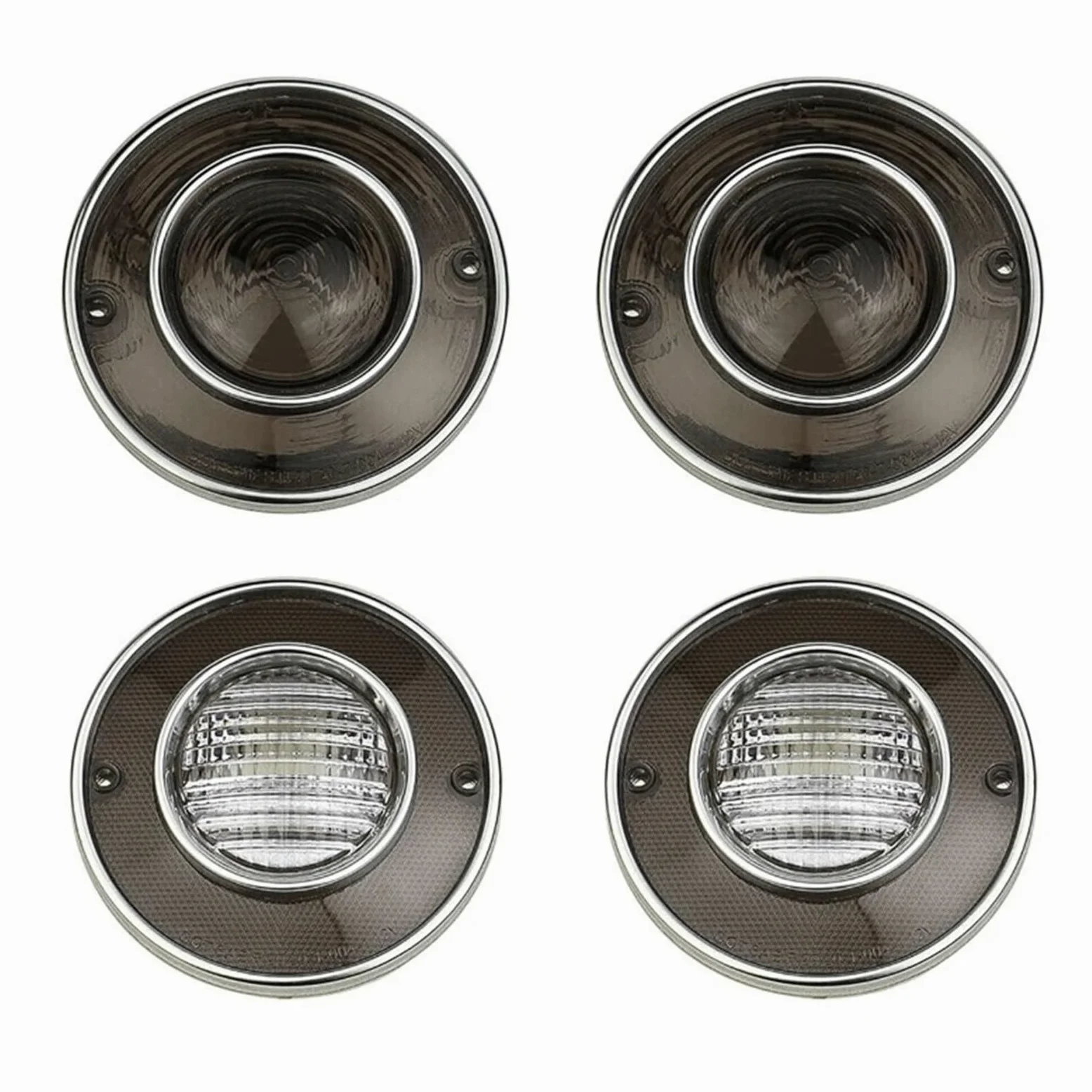 Auto luz Trasera para Chevrolet para Corvette para C3 1975-1979 Sin Bombillas Juego De 4 Luces Traseras Y Luces De Marcha Atrás para Coche Faro Trasero Halógeno(Smoked Shell)