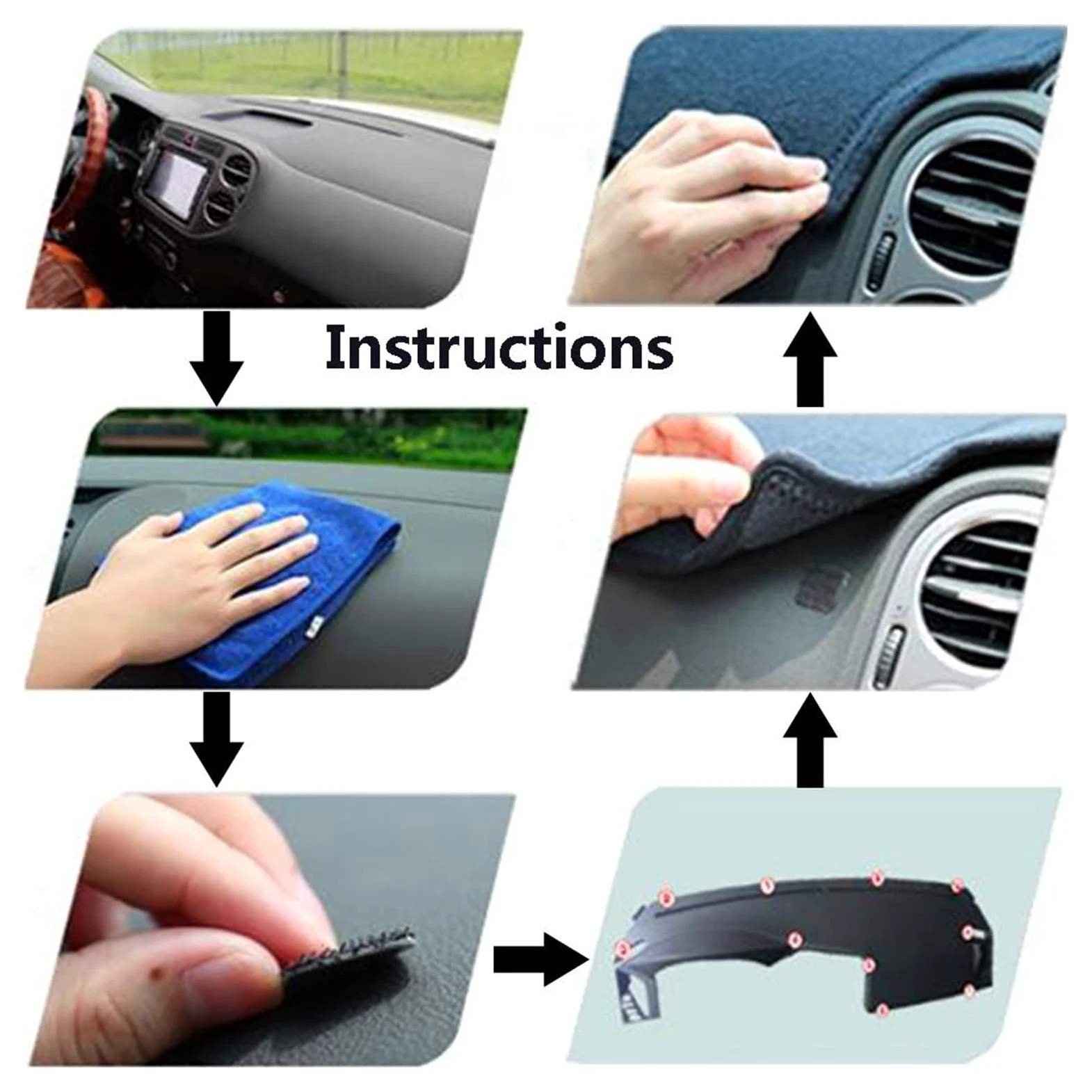 Cubierta Salpicadero Para Toyota Para Corolla Para Auris Para ZRE182 2014-2018 Alfombrilla Protectora Para Salpicadero Alfombrilla Protectora Para Visera Alfombrilla salpicadero ( Talla : RHD Black )