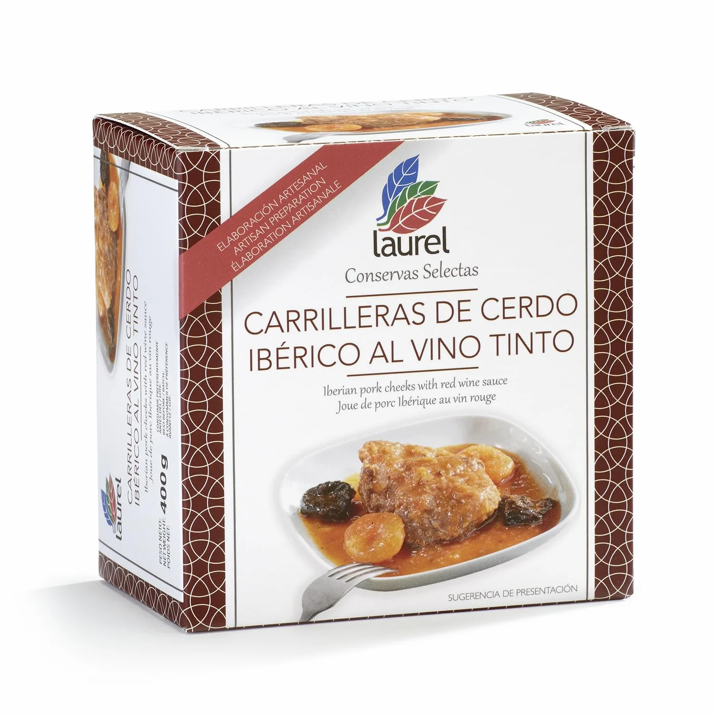 Carrillera de Cerdo Ibérico al Vino Tinto Laurel 400 g