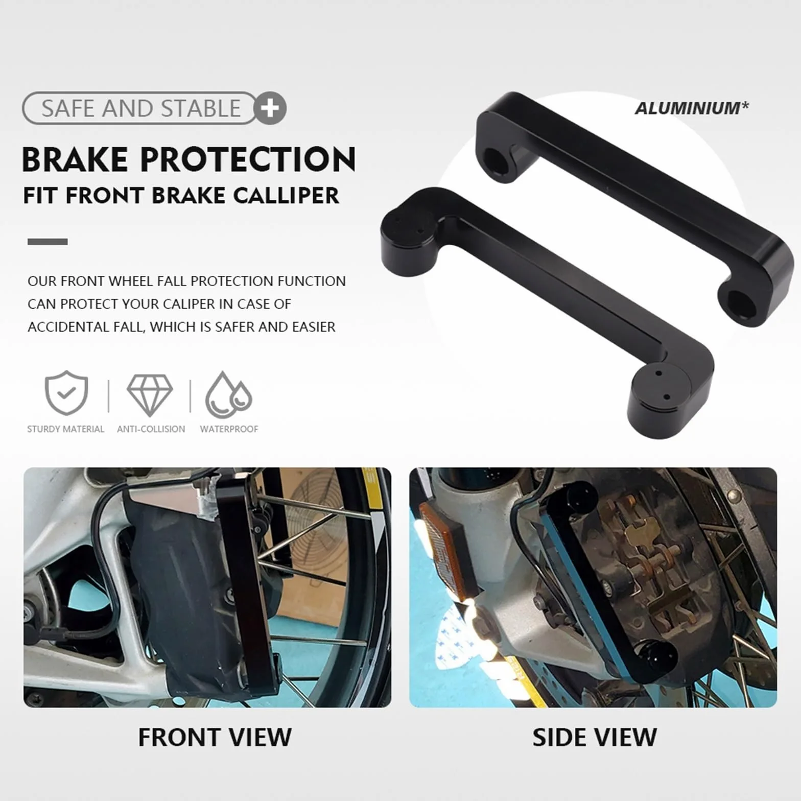 Pinzas de pistones de freno Protector antirrobo de pinza de freno con tornillos para BMW R1250GS Adventure, R1200GS LC, ADV, RNINET, R9T
