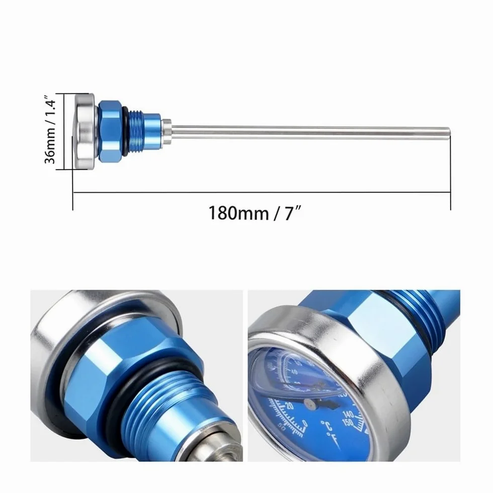 Varilla Nivel Aceite Motocicleta con Medidor Temperatura para DR-Z 400 400E 400S 400SM para DRZ400 para DRZ400E para DRZ400S para DRZ400SM 2000-2024 Aceite Varilla(Color6)