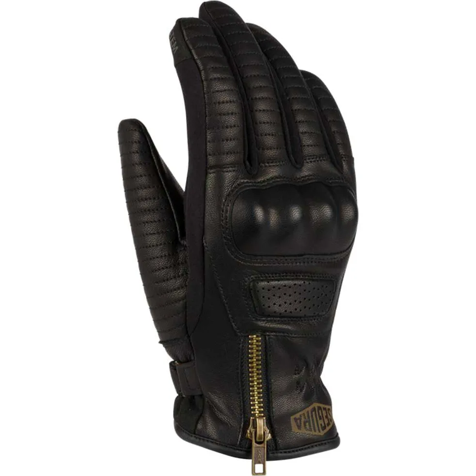 SEGURA Synchro guanti da moto da donna impermeabili, nero, S
