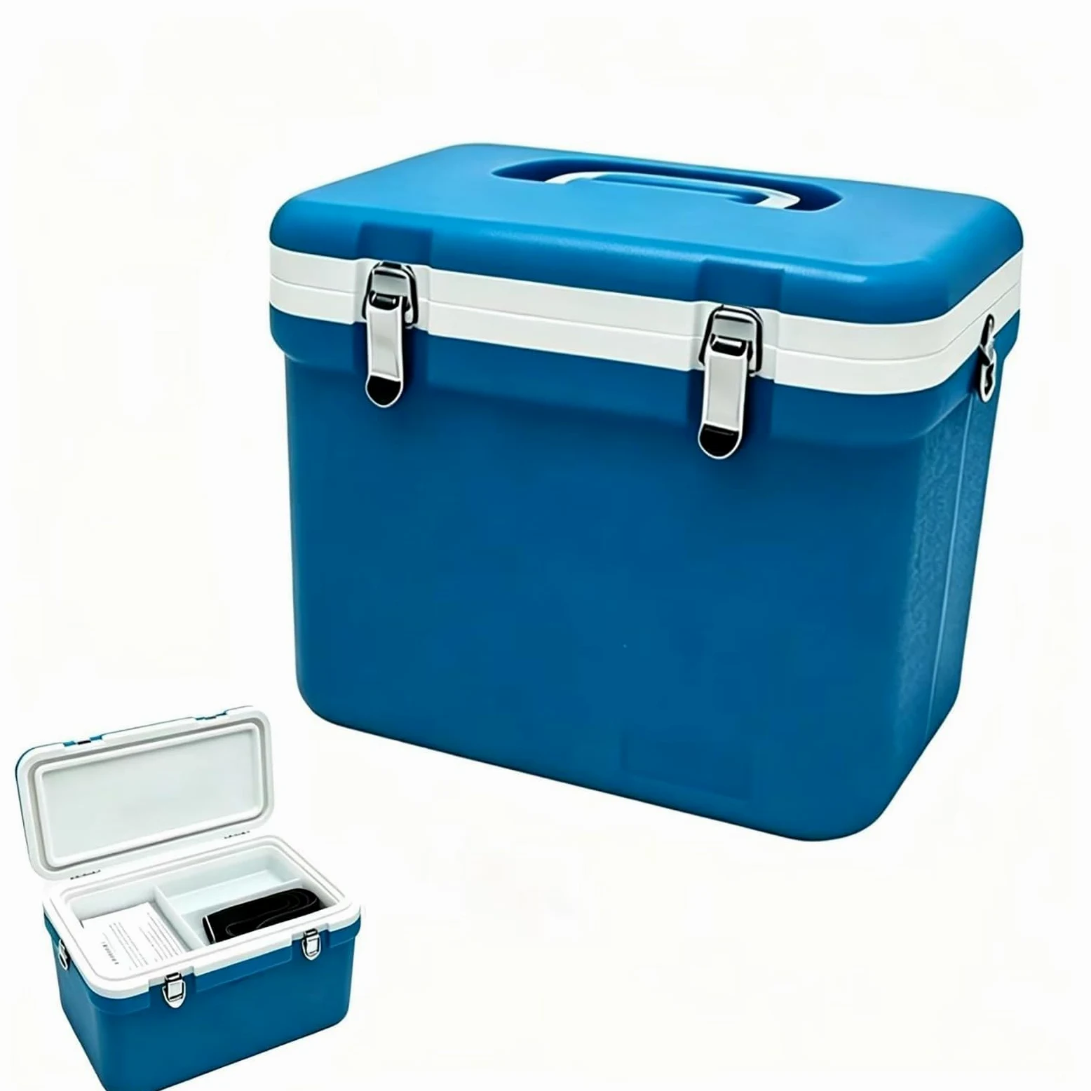 Enfriador De Vacunas PortáTil De 12 Litros, Refrigerador Fresco Con Correa Para El Hombro Y 4 Cajas De Hielo, Para Transporte De Vacunas, Espermatozoides Y Muestras BiolóGicas, Refrigerador De Viaje