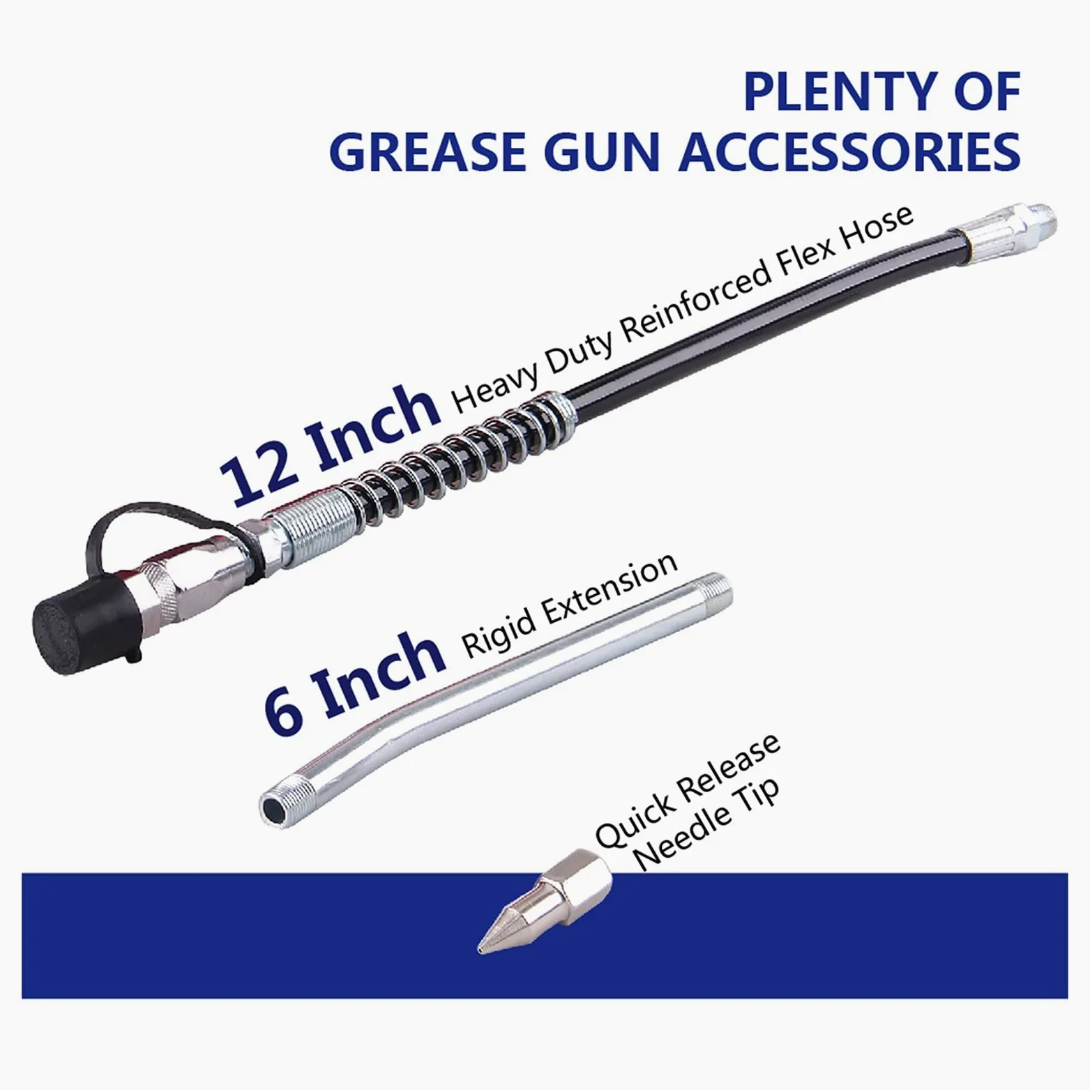 Pistola de engrase Máquina de Grasa con una Sola Mano de 400cc, Mango de Cartucho con Cartucho de Grasa Multifuncional Presión máxima 6000 PSI Fácil Almacenamiento y Transporte.