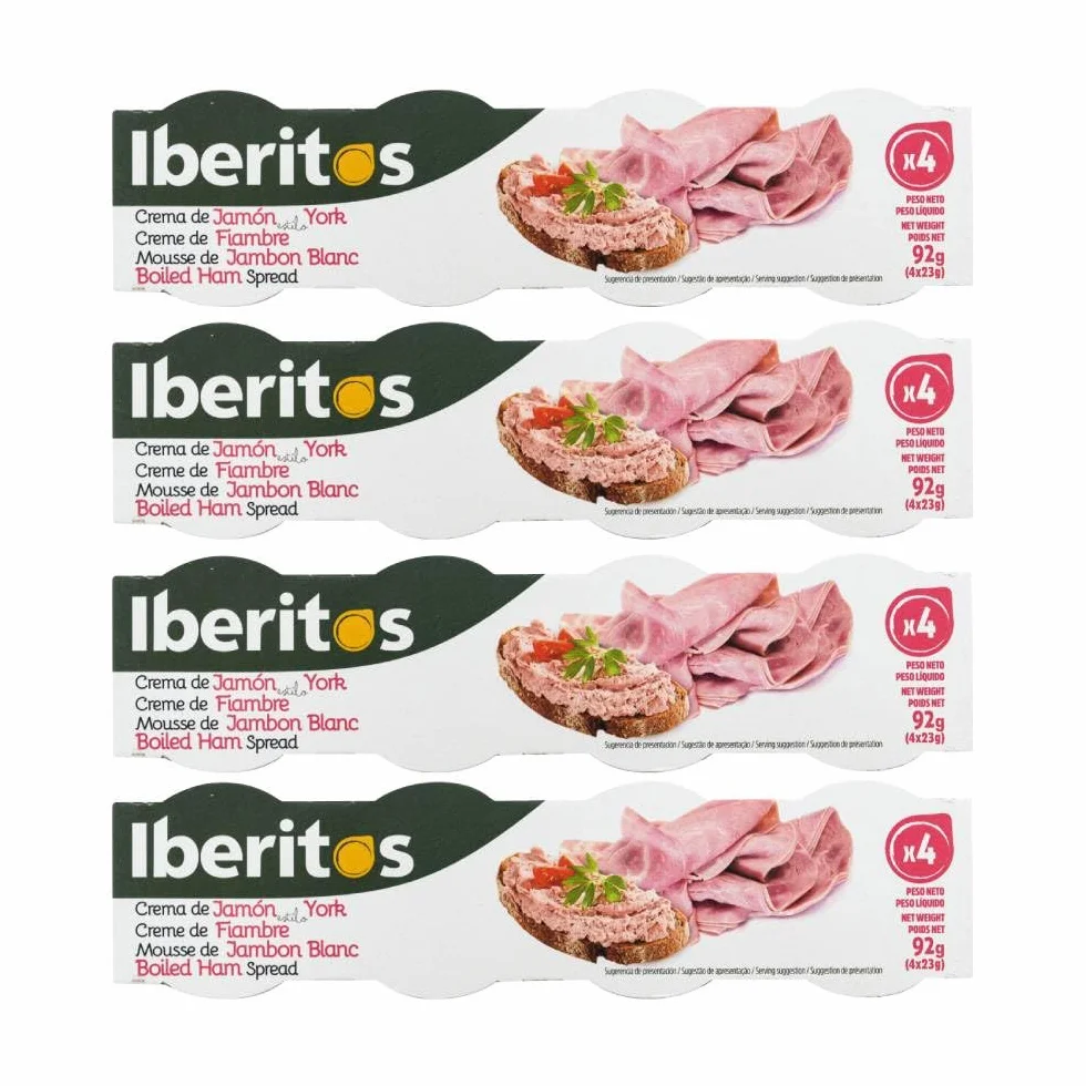 Paté de jamón york Iberitos 4x23 g pack