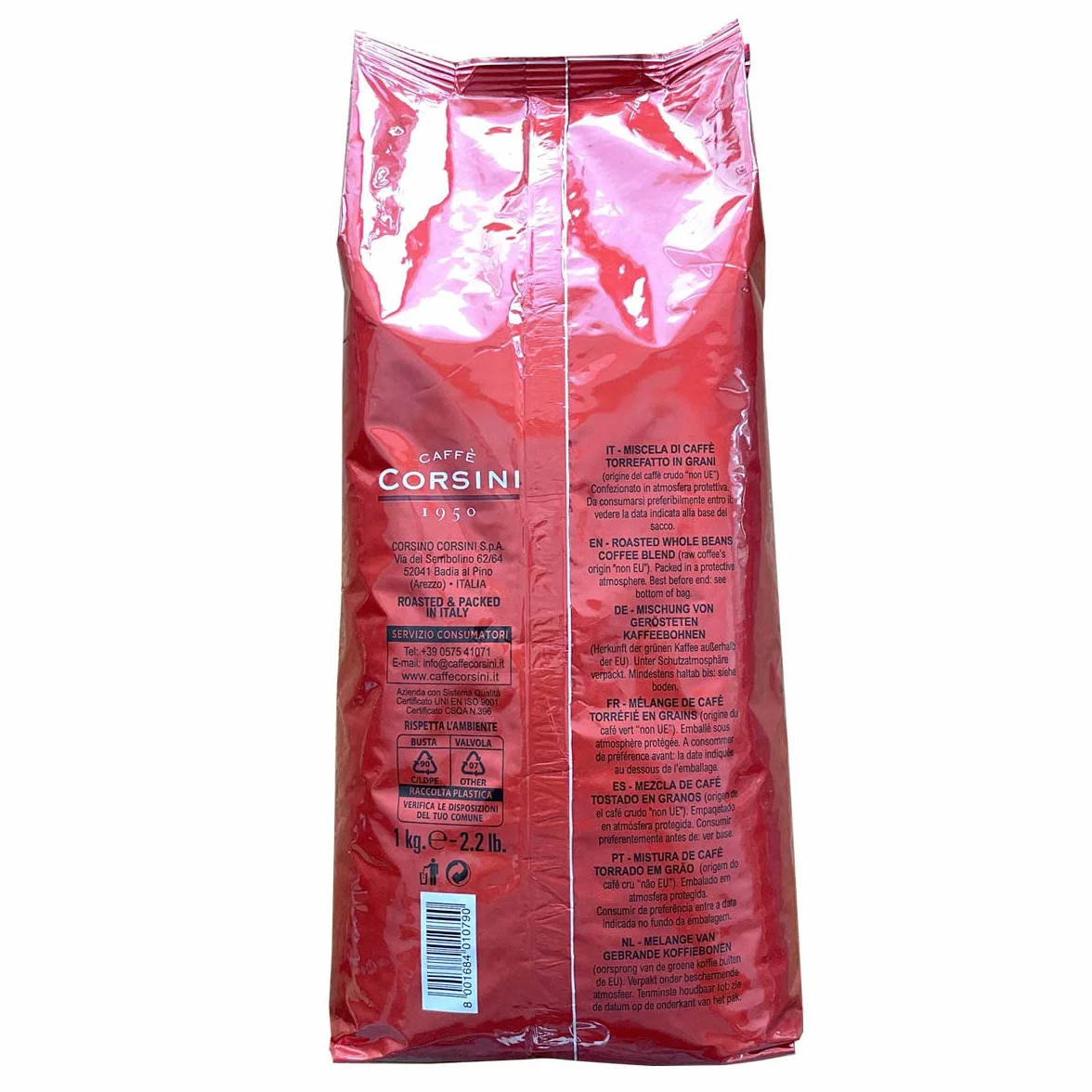 Café Corsini en Granos Súper Cremoso 1 kg