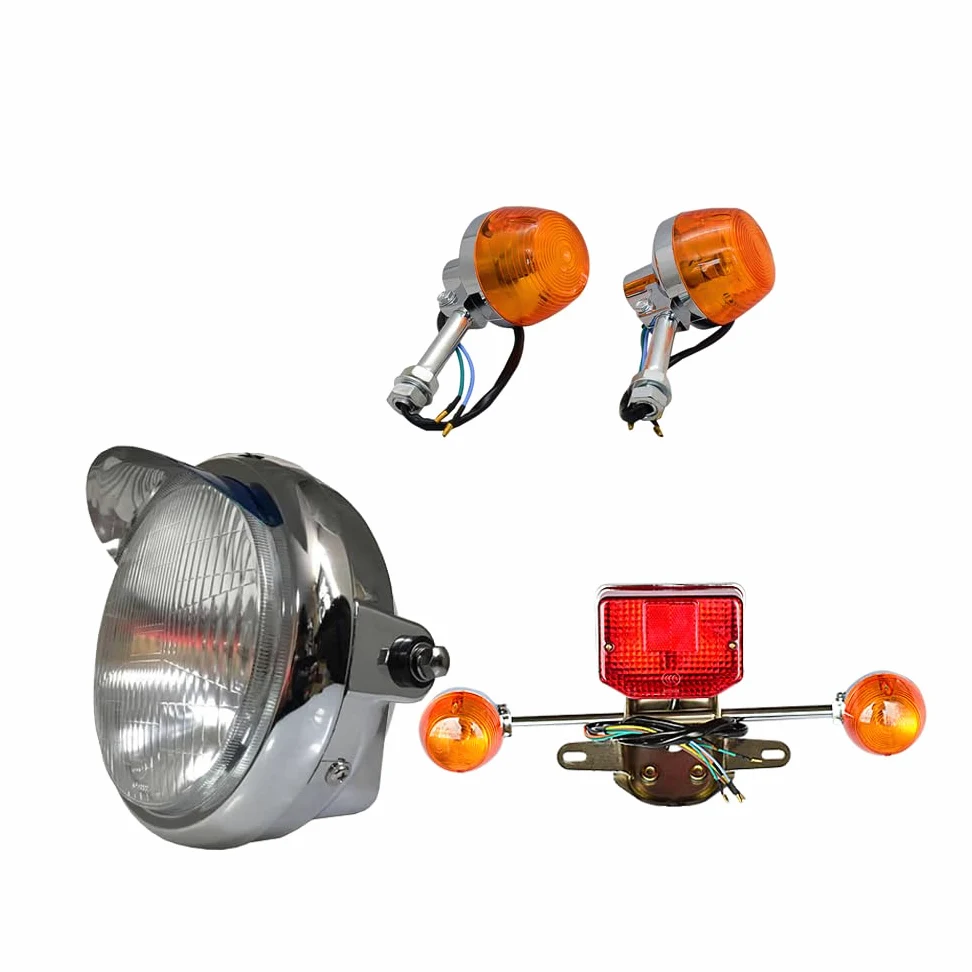 Intermitentes Led Moto Flexible Lámpara trasera de motocicleta Uso apto para Honda Wuyang Lifan Dayang Dayun CM125 CM250 SDH125 V-MAN 125cc-600cc luces freno(Kit-A)