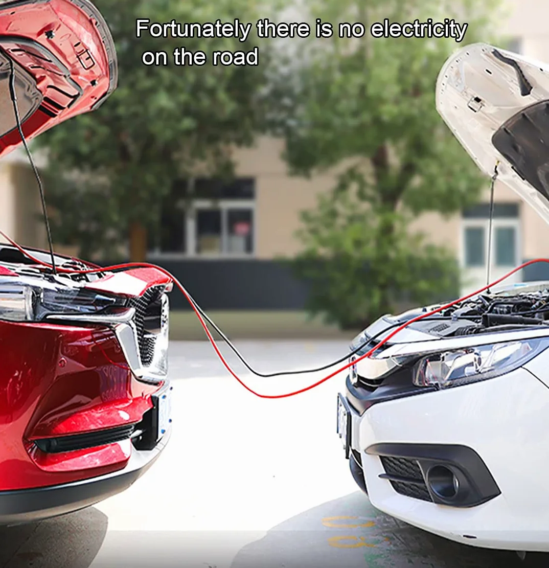 BAtlam Cables de Refuerzo para automóviles Diesel Pinzas de cocodrilo recubiertas de Zinc para Trabajo Pesado - Vehículos de Arranque Auxiliar, 3 M 35 mm 2,5 M (5 m)